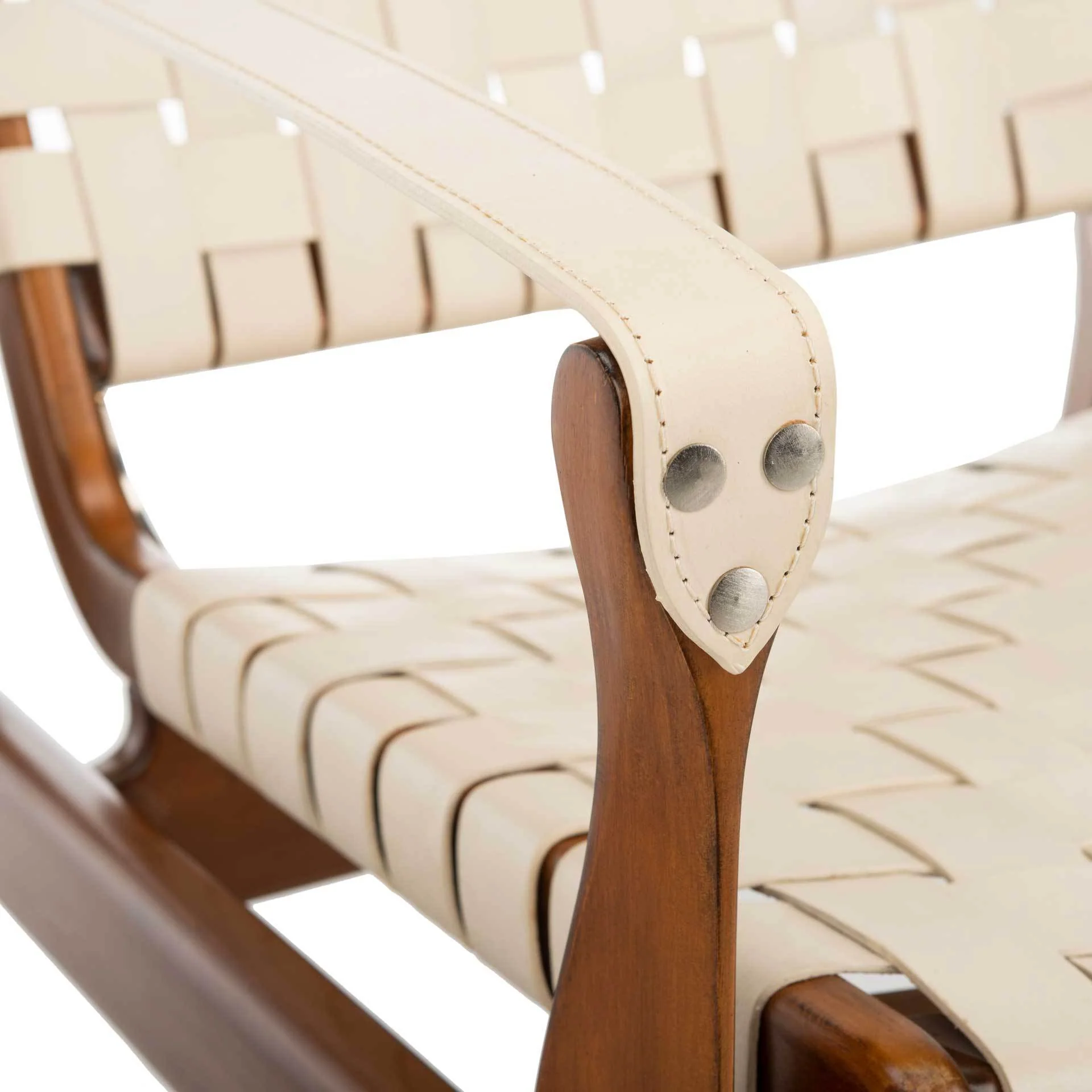 Diya Safari Chair White/Brown - Image 7