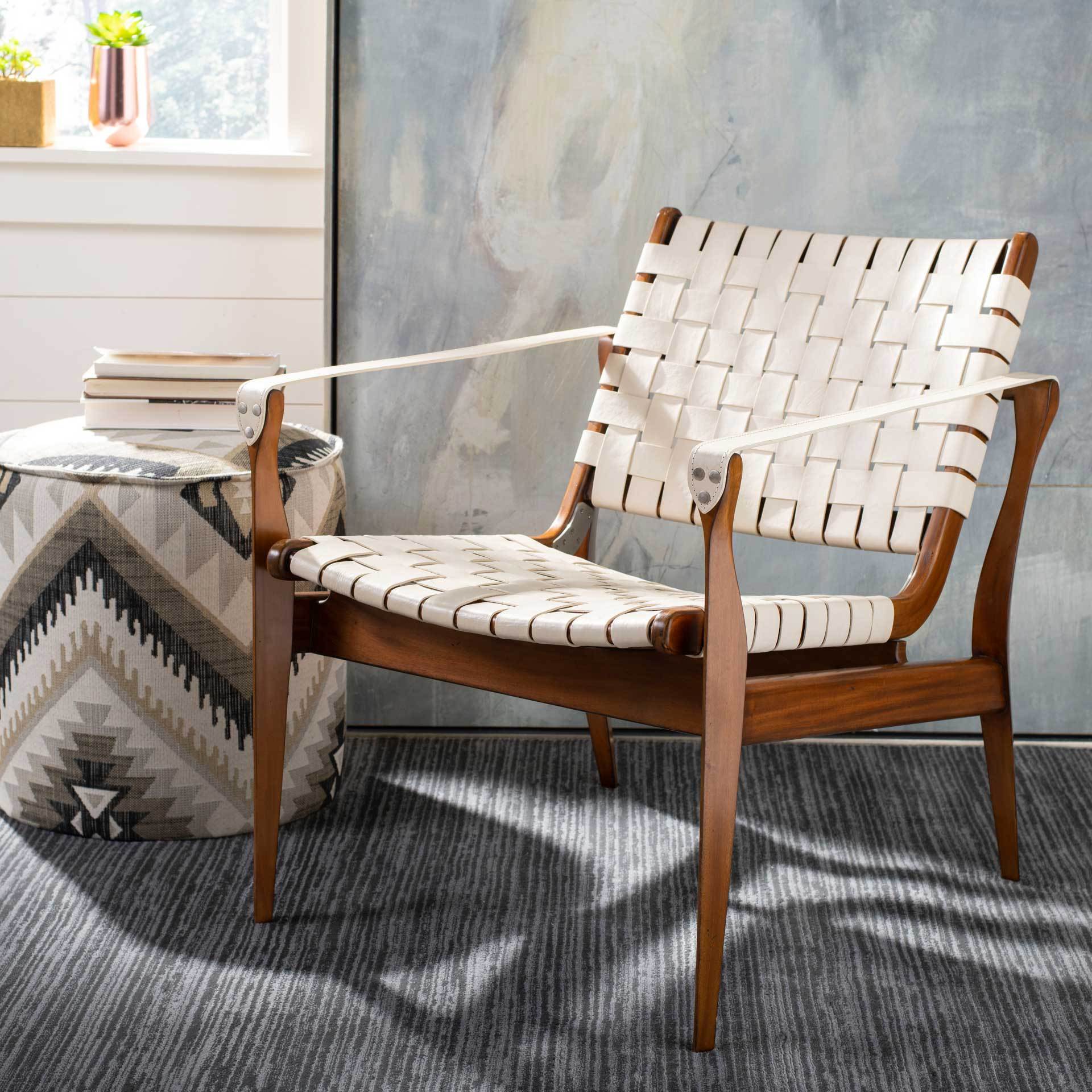 Diya Safari Chair White/Brown - Image 9
