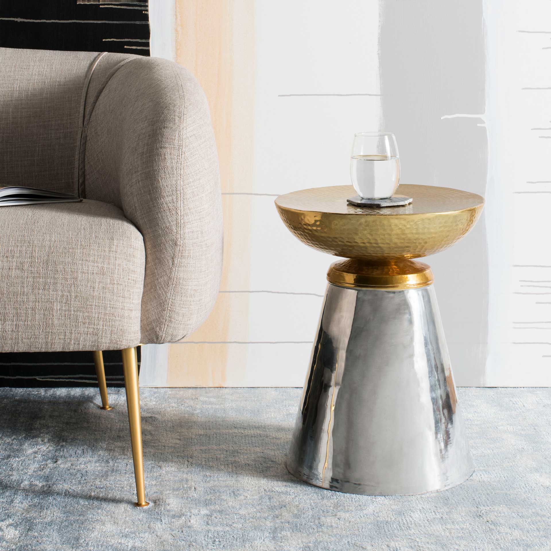 Dock Drum Side Table Gold - Image 3