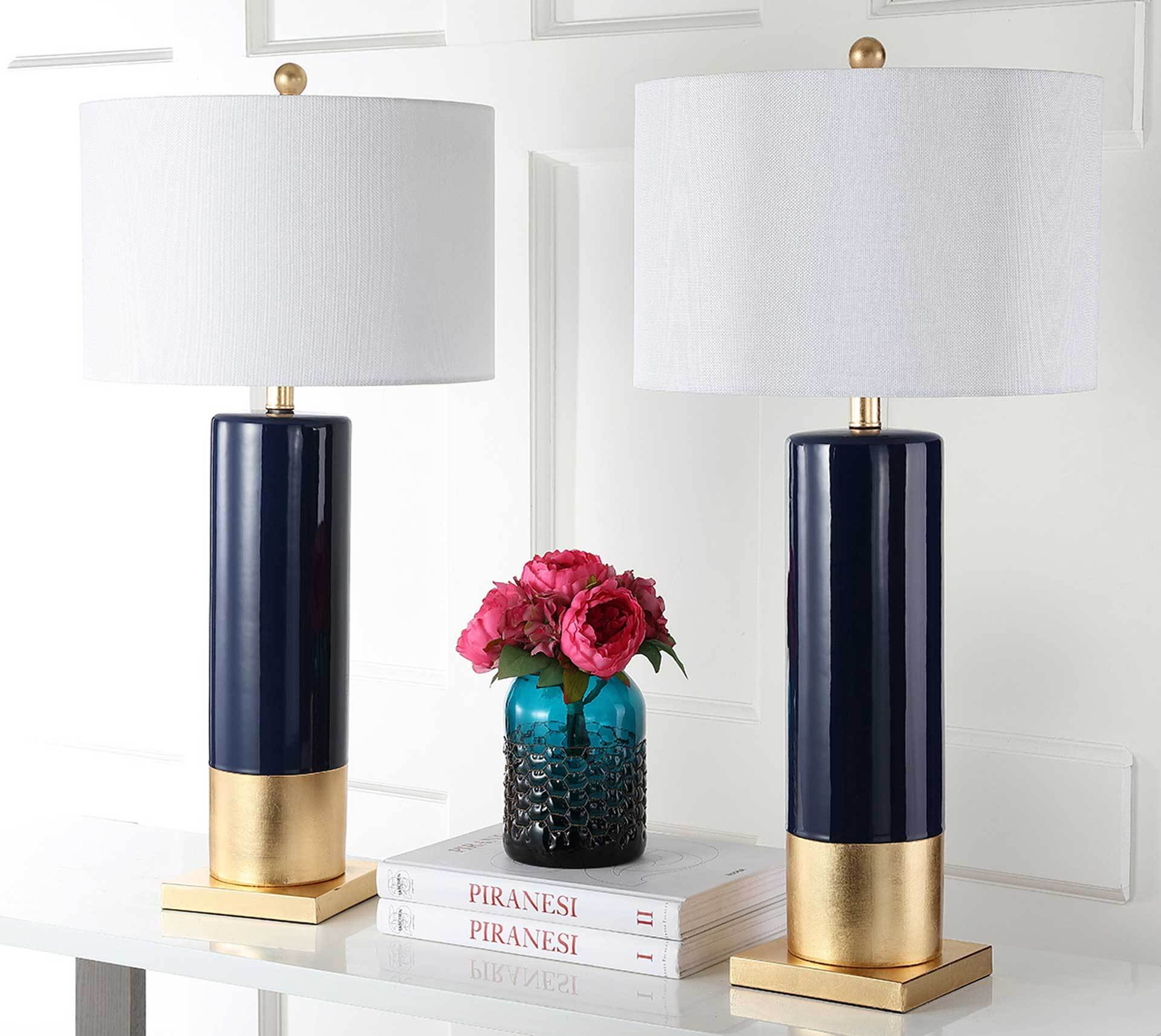 Dominic Table Lamp Navy/Gold (Set of 2) - Image 4