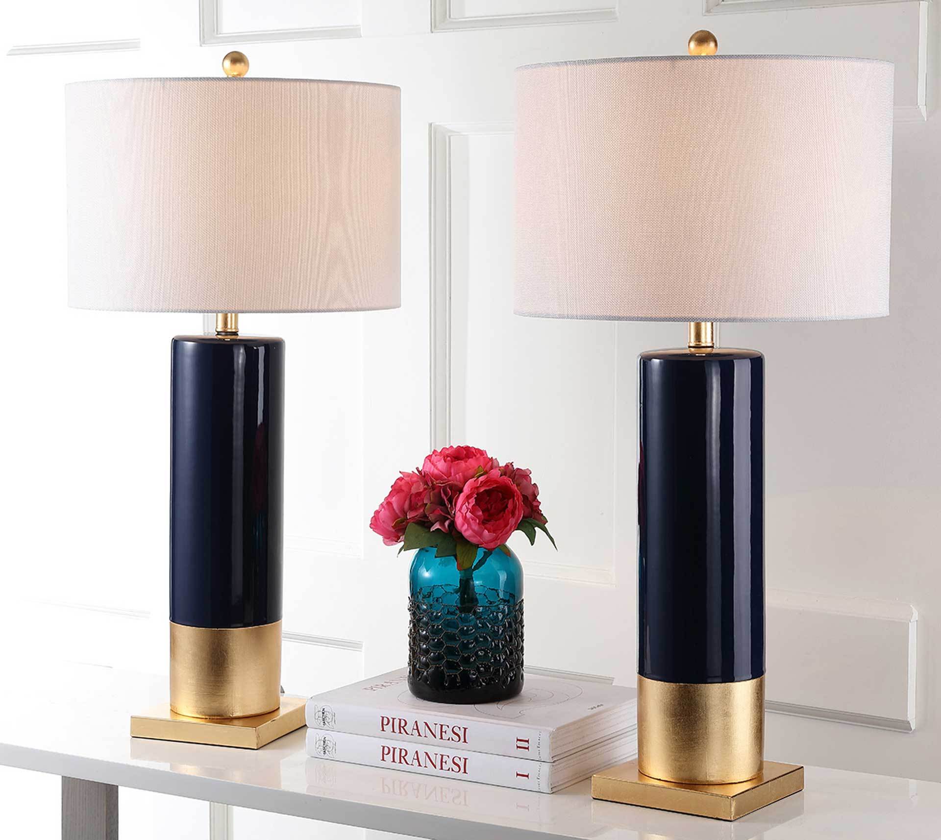Dominic Table Lamp Navy/Gold (Set of 2) - Image 5