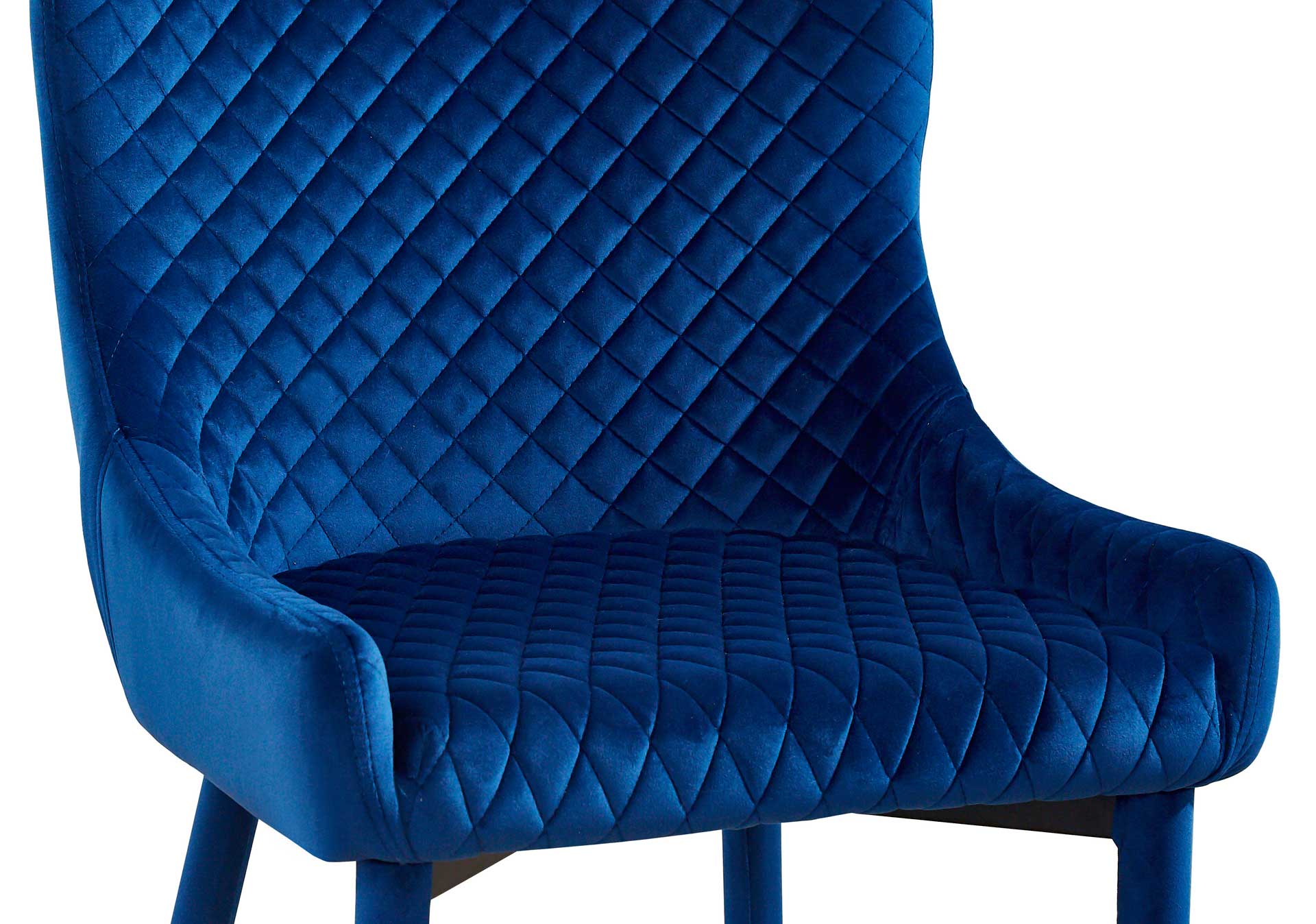 Dorian Velvet Chair Navy - Image 5