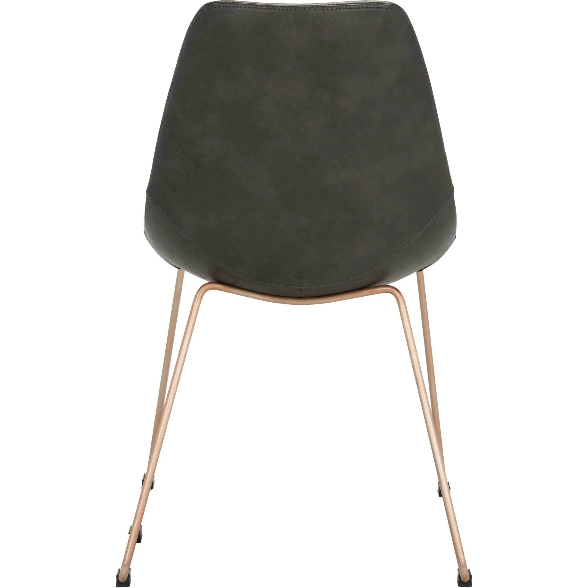 Dorothy Leather Side Chair Gray (Set of 2) - Image 5