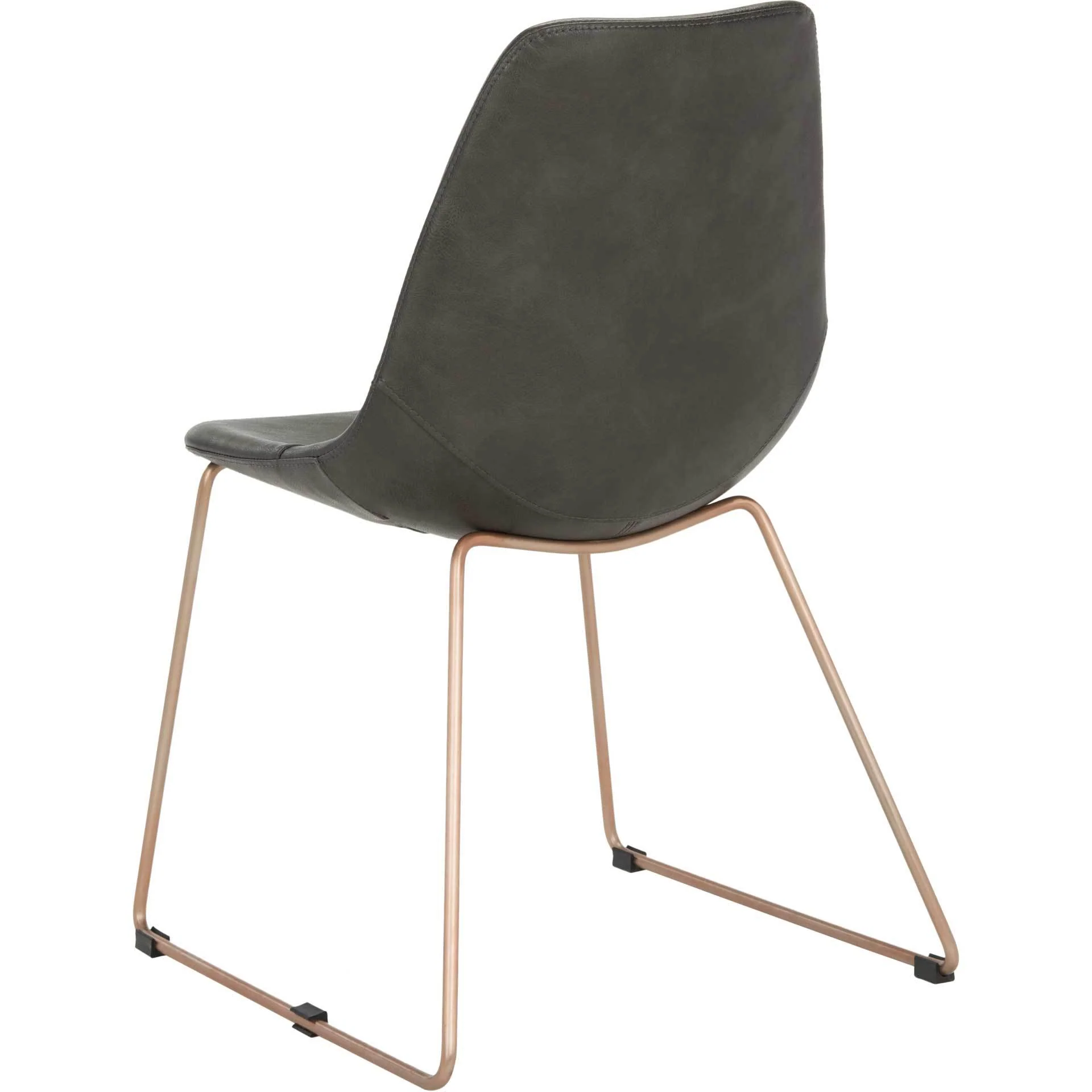Dorothy Leather Side Chair Gray (Set of 2) - Image 6