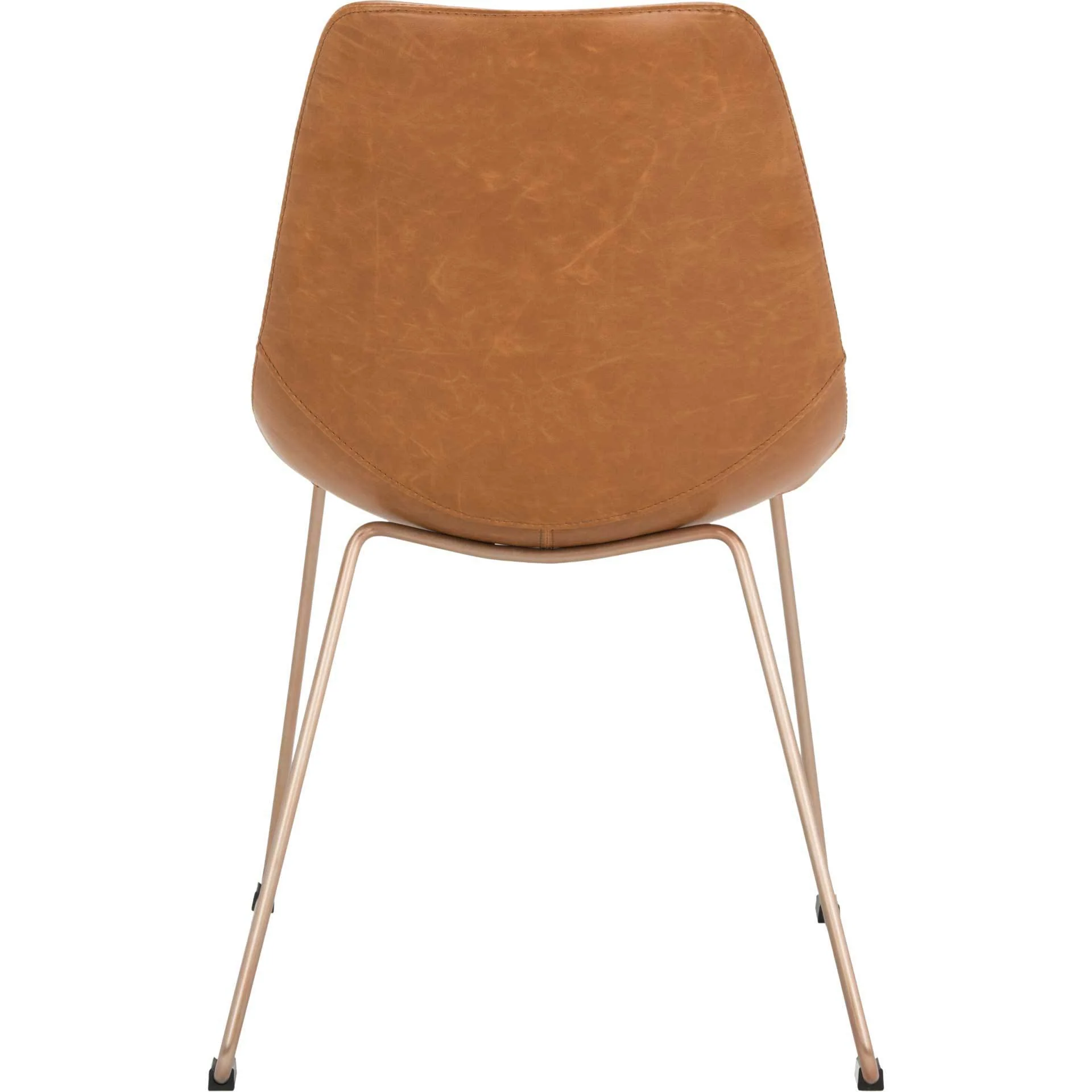 Dorothy Leather Side Chair Light Brown (Set of 2) - Image 5