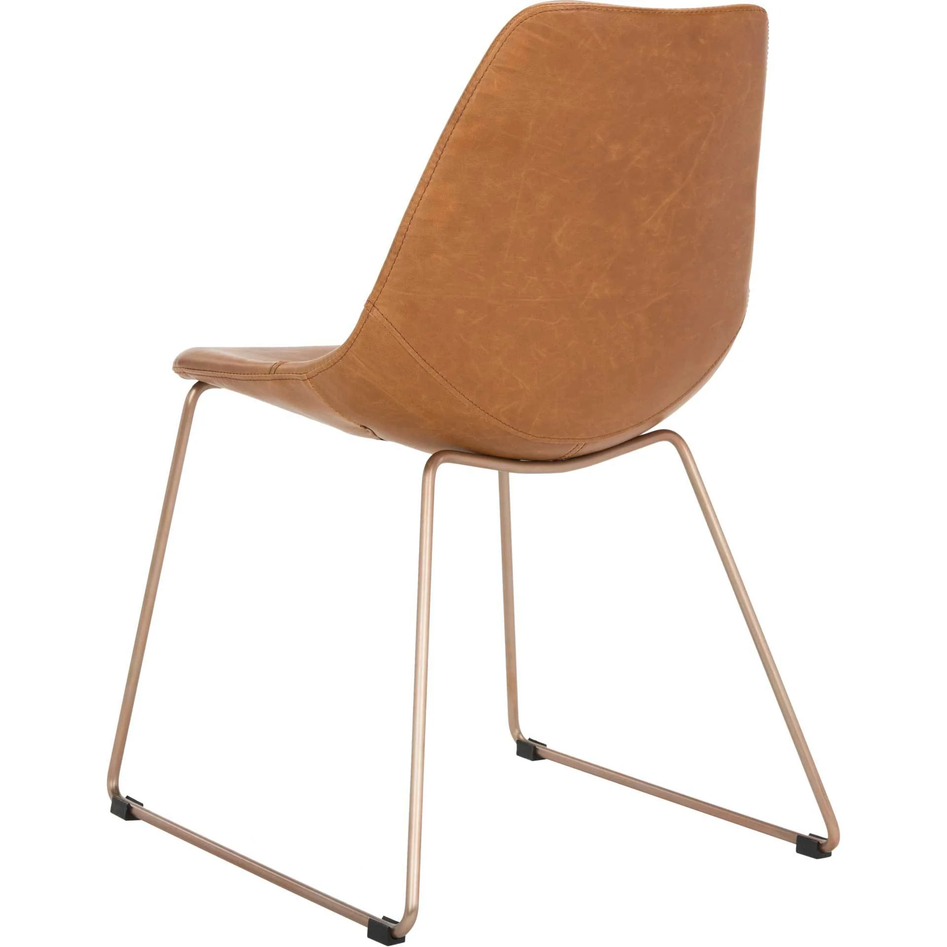 Dorothy Leather Side Chair Light Brown (Set of 2) - Image 6