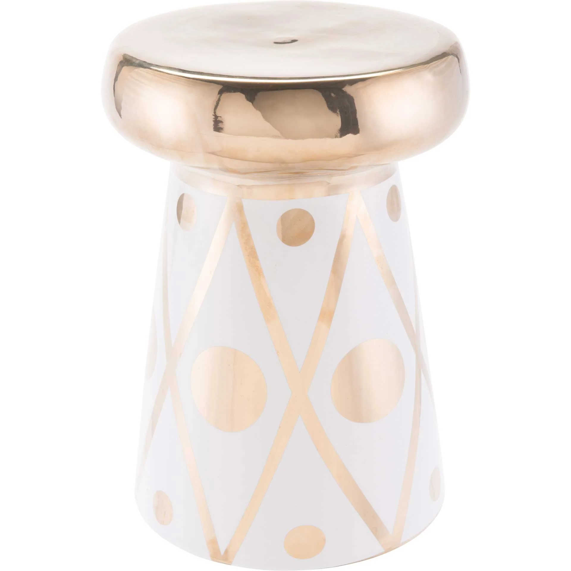 Dots Garden Seat Gold/White - Image 2