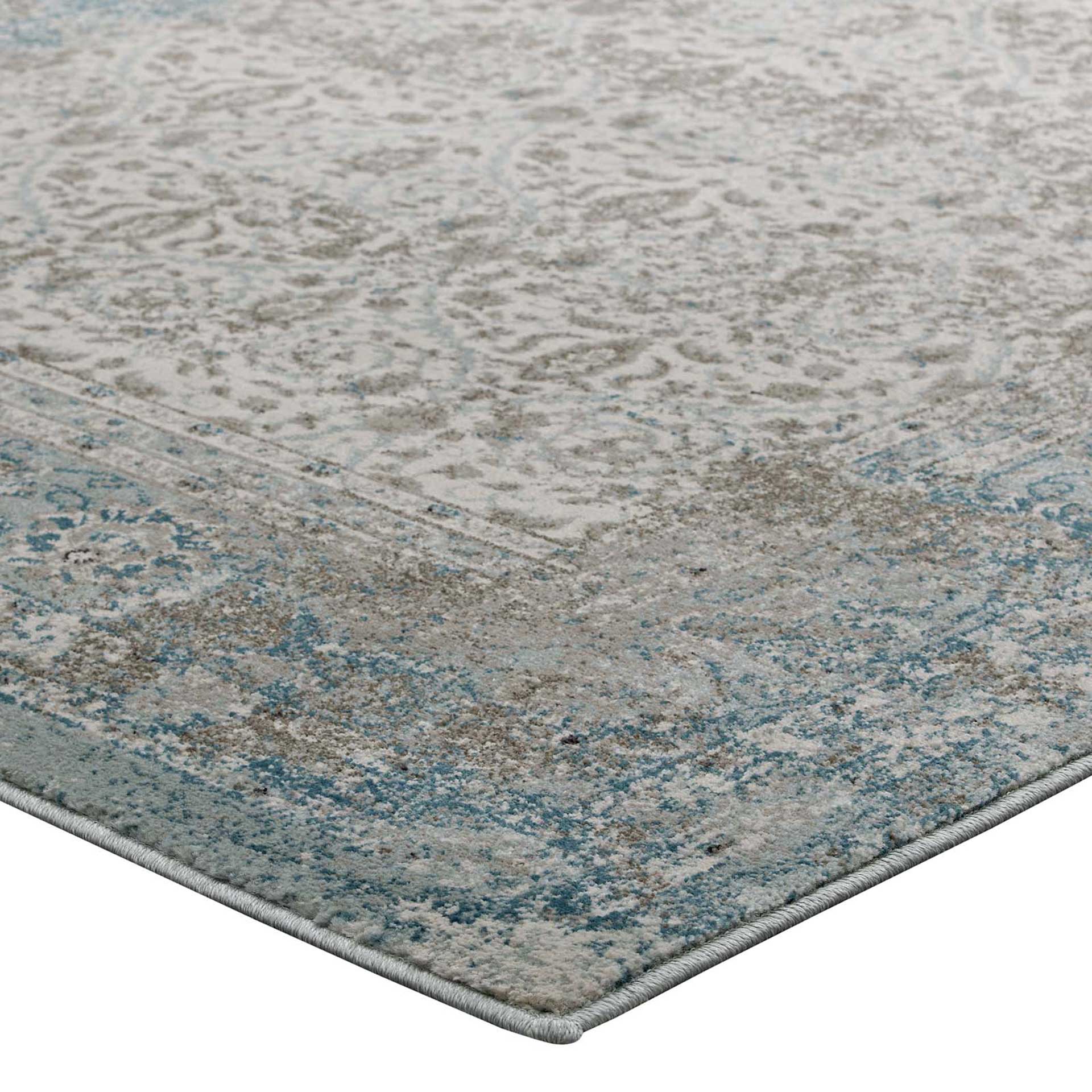 Douglas Area Rug Teal/Brown/Beige - Image 3