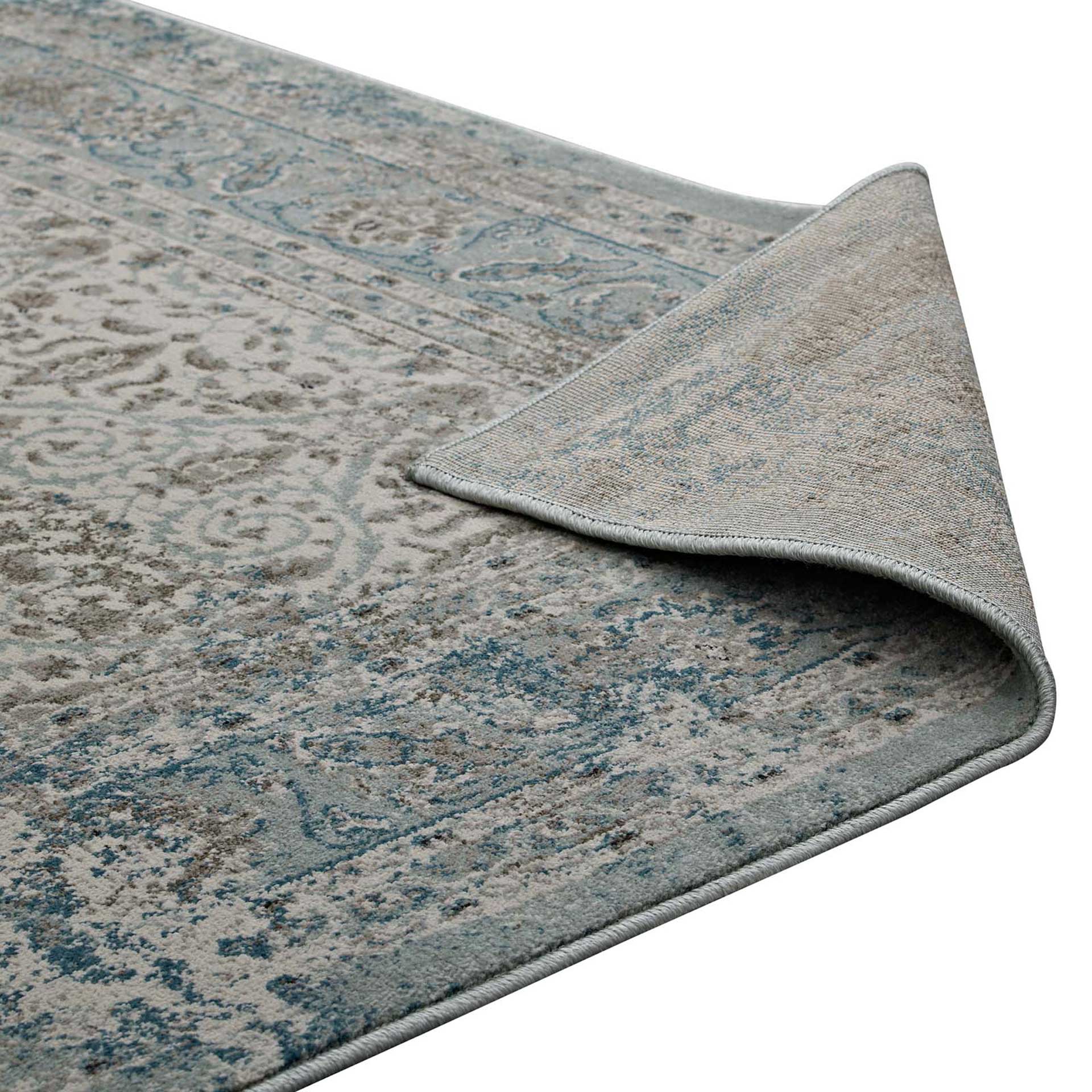 Douglas Area Rug Teal/Brown/Beige - Image 4