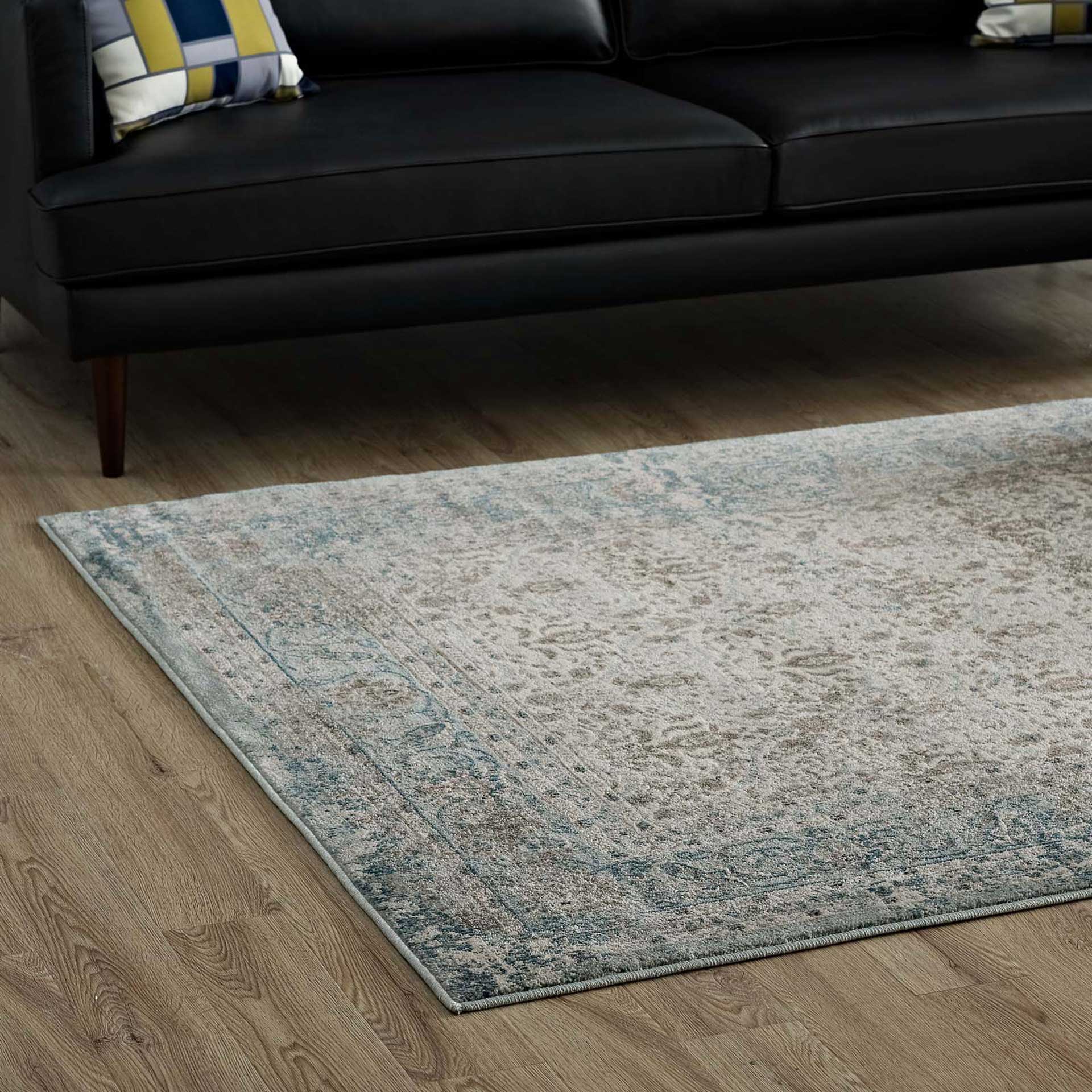 Douglas Area Rug Teal/Brown/Beige - Image 6