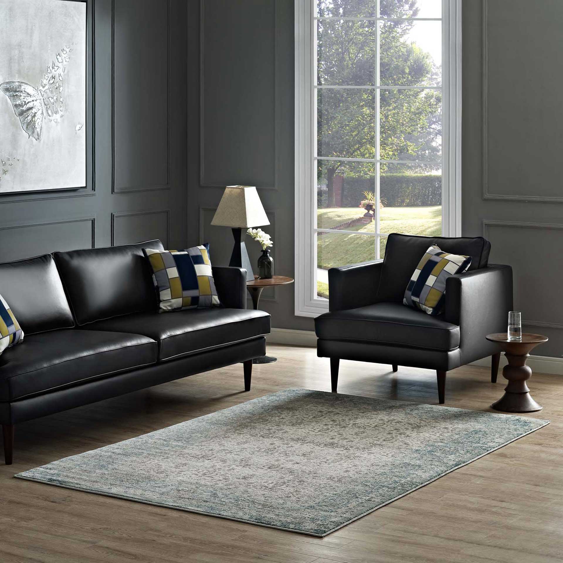 Douglas Area Rug Teal/Brown/Beige - Image 8