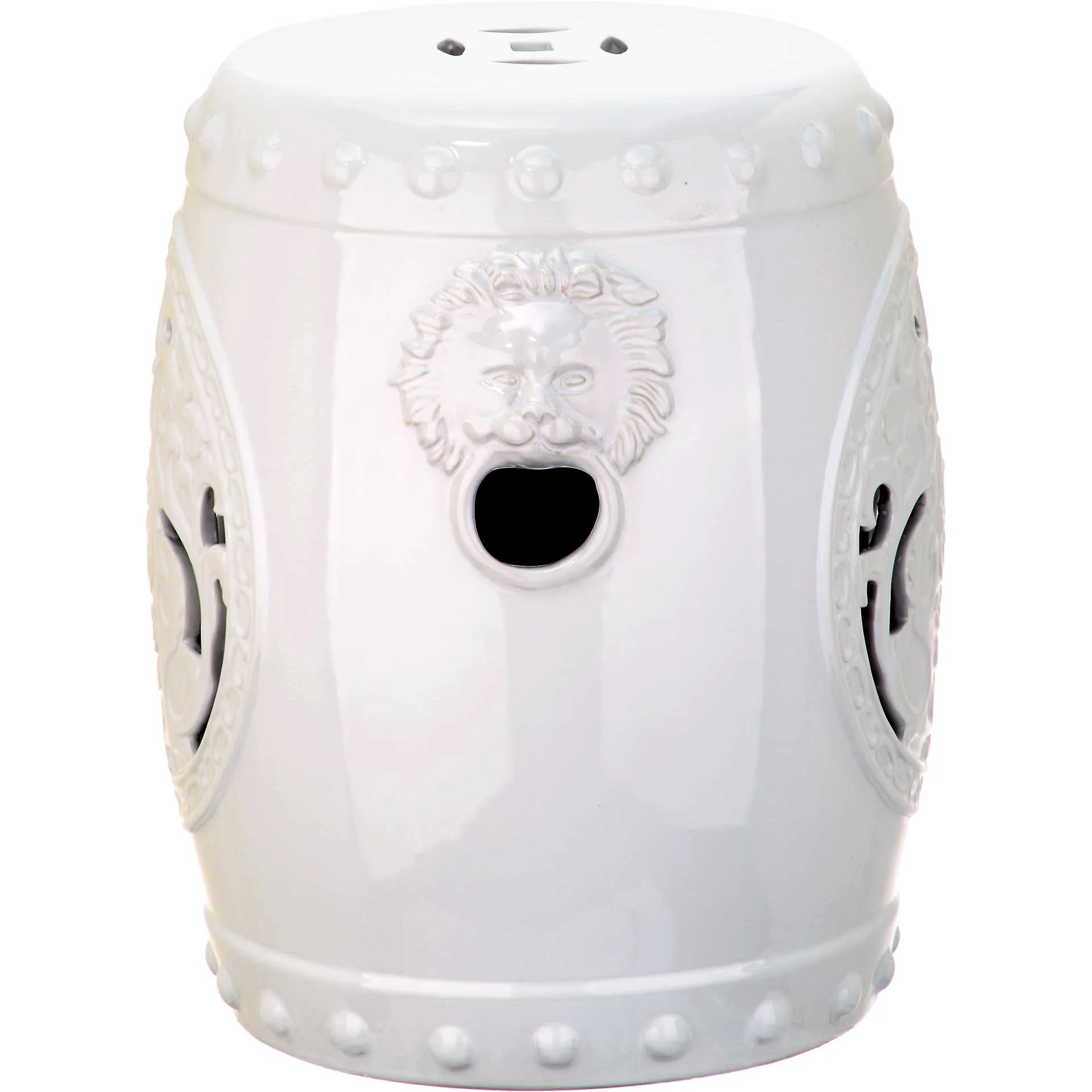 Dragon Coin Garden Stool Antique White - Image 2