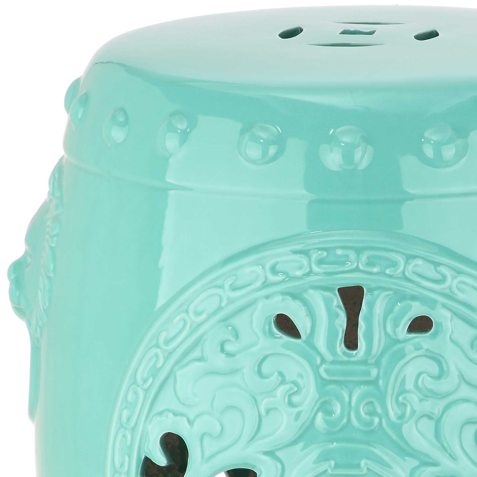 Dragon Coin Garden Stool Light Blue - Image 3