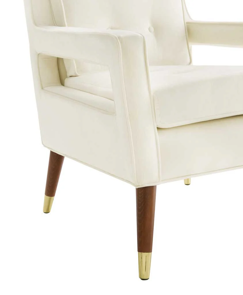 Draveil Velvet Chair Cream - Image 4