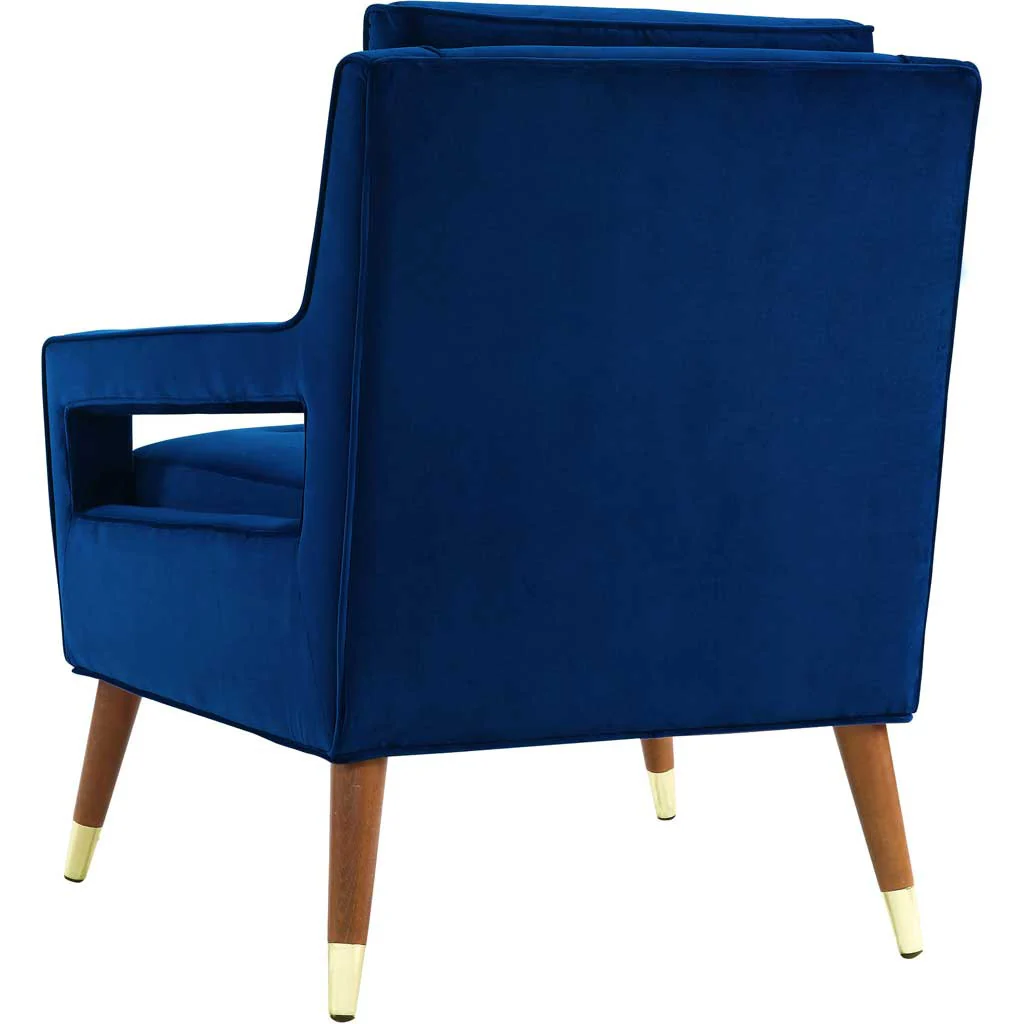 Draveil Velvet Chair Navy - Image 3