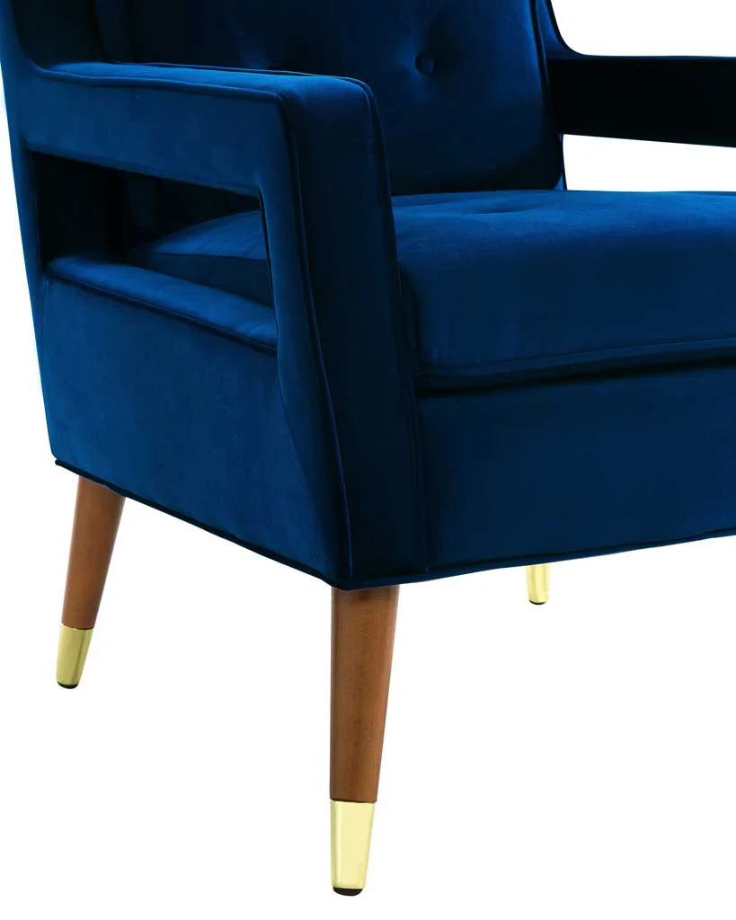 Draveil Velvet Chair Navy - Image 4