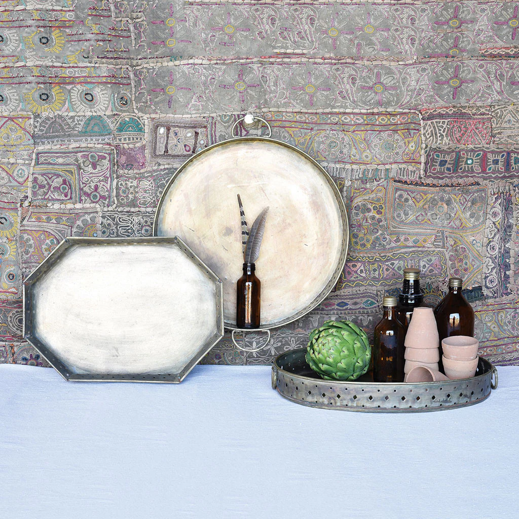 Drew Bar Tray Oval Antique Brass - Image 4