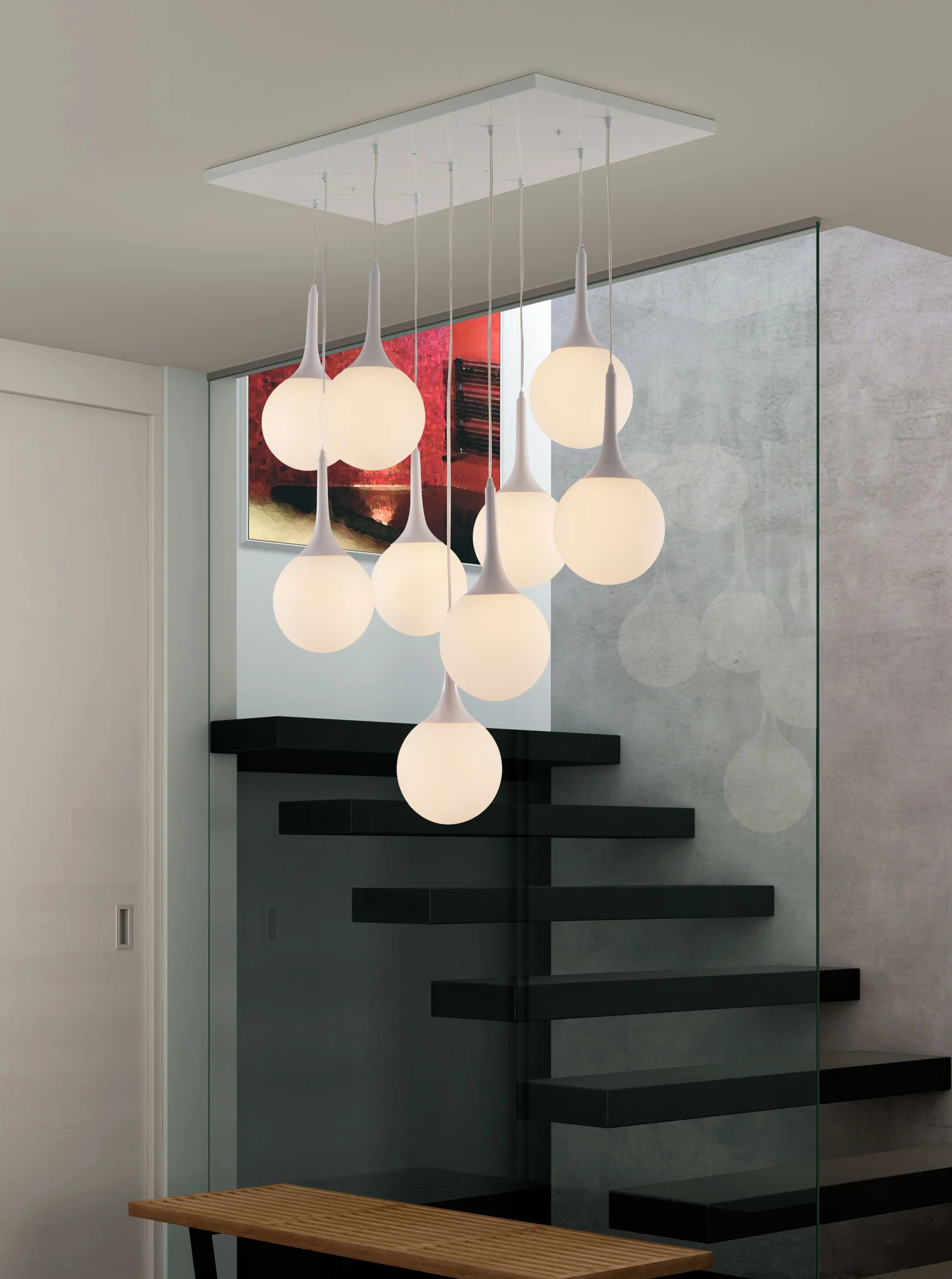 Droplets Ceiling Lamp White - Image 5