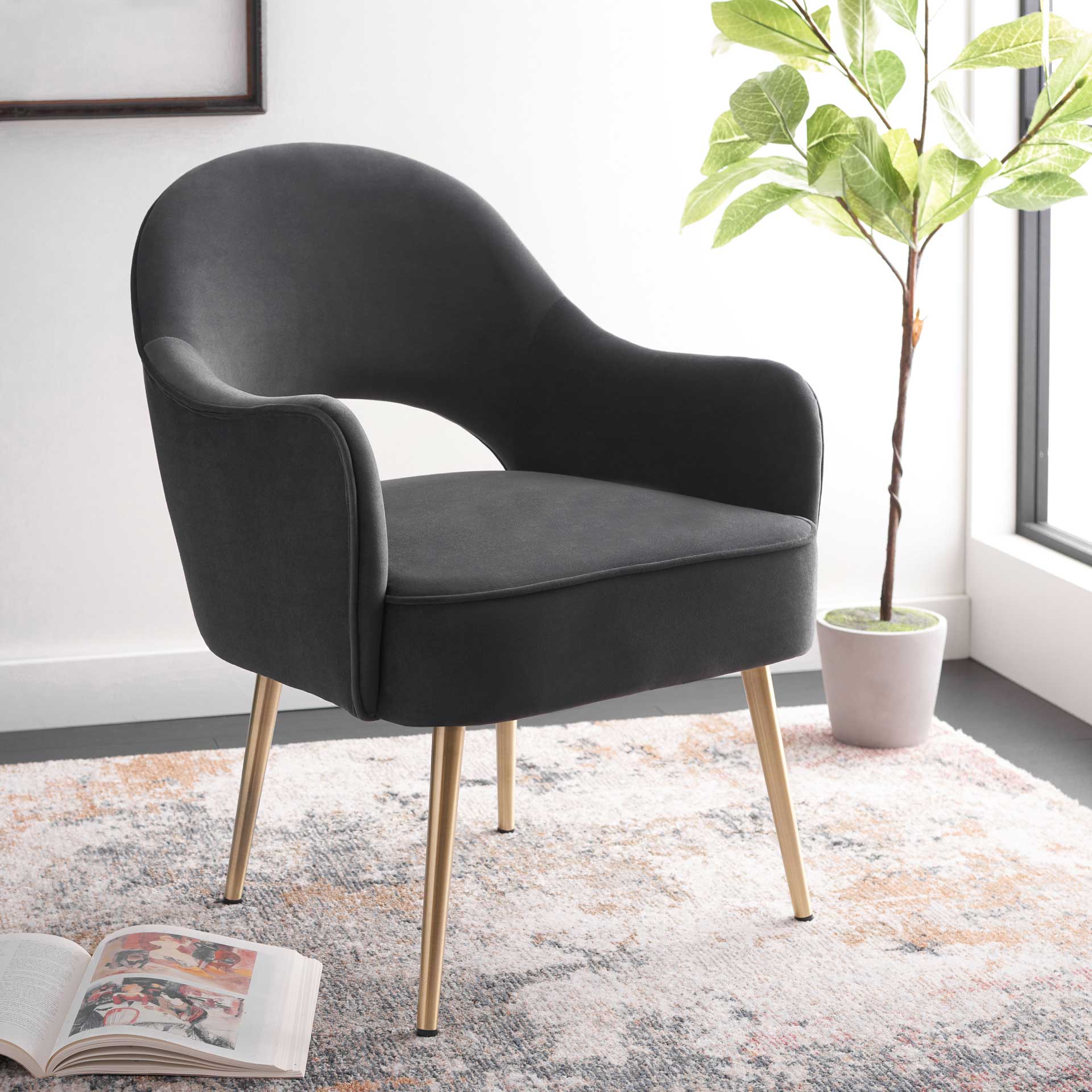 Dublin Accent Chair Black - Image 4