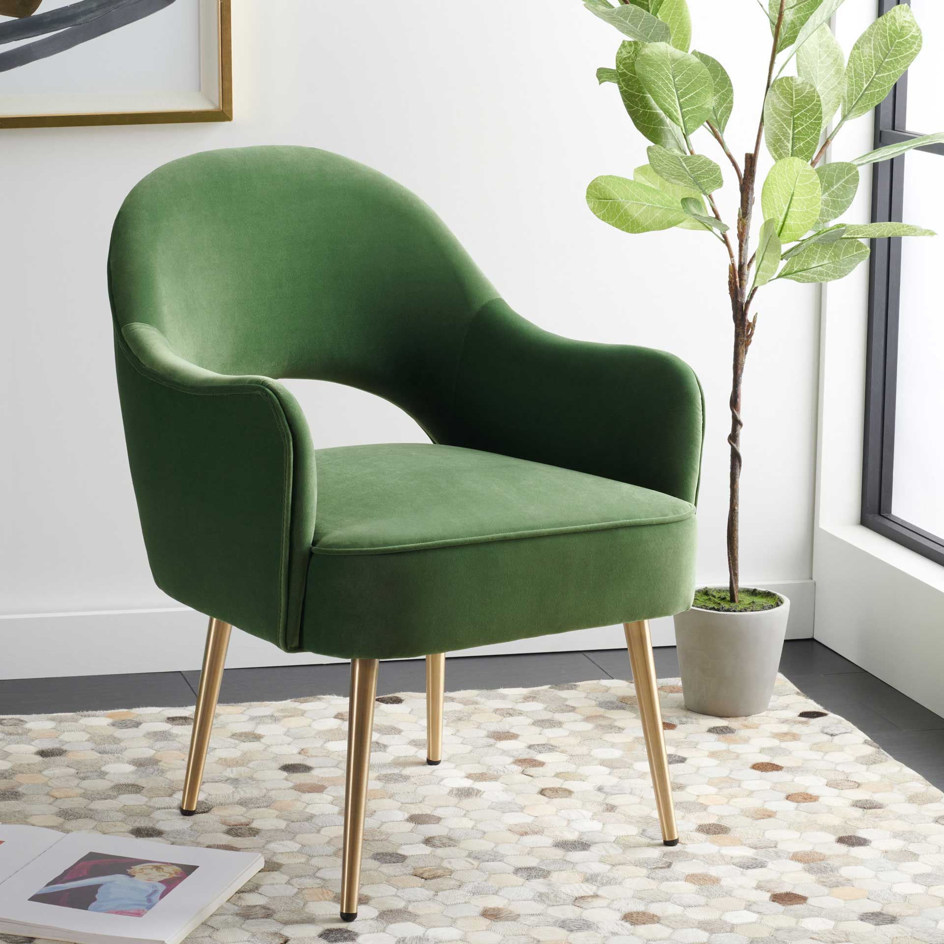 Dublin Accent Chair Green - Image 4