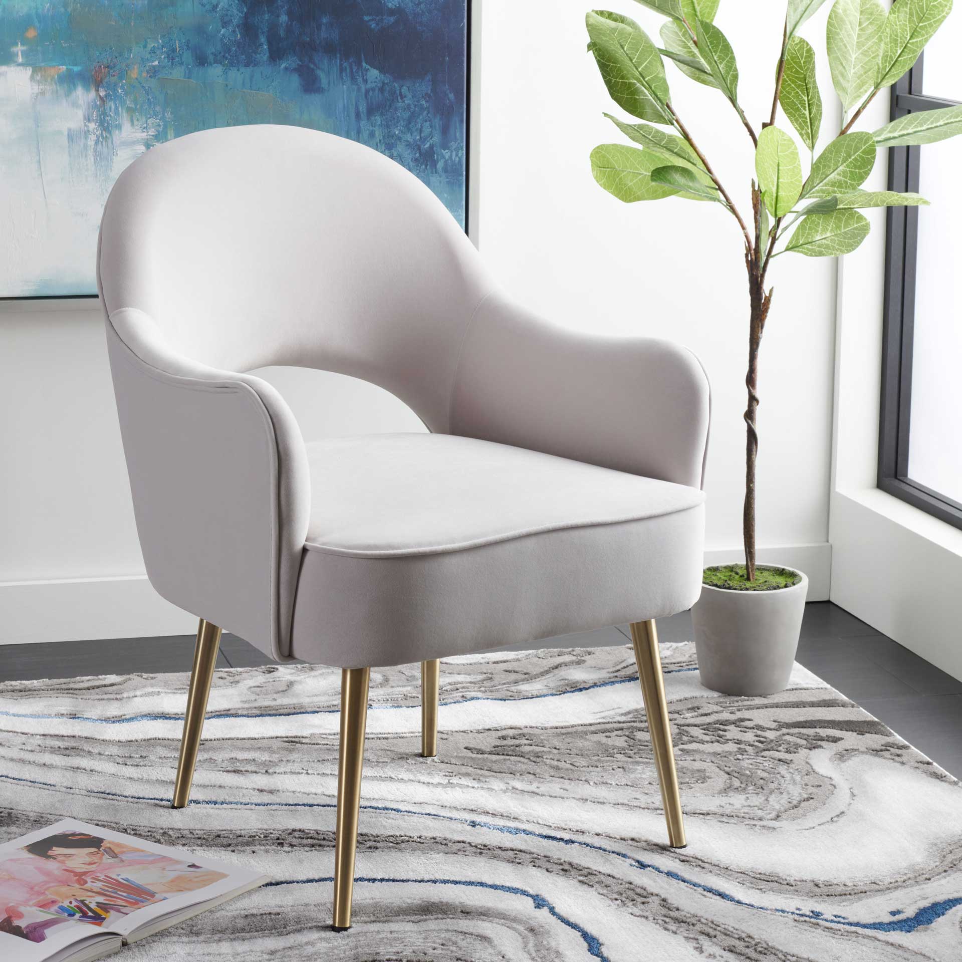 Dublin Accent Chair Light Gray - Image 4