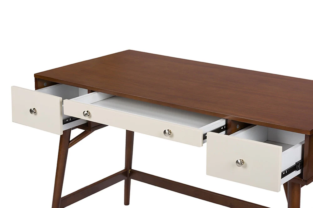 Duke Desk Walnut/Cream - Image 3