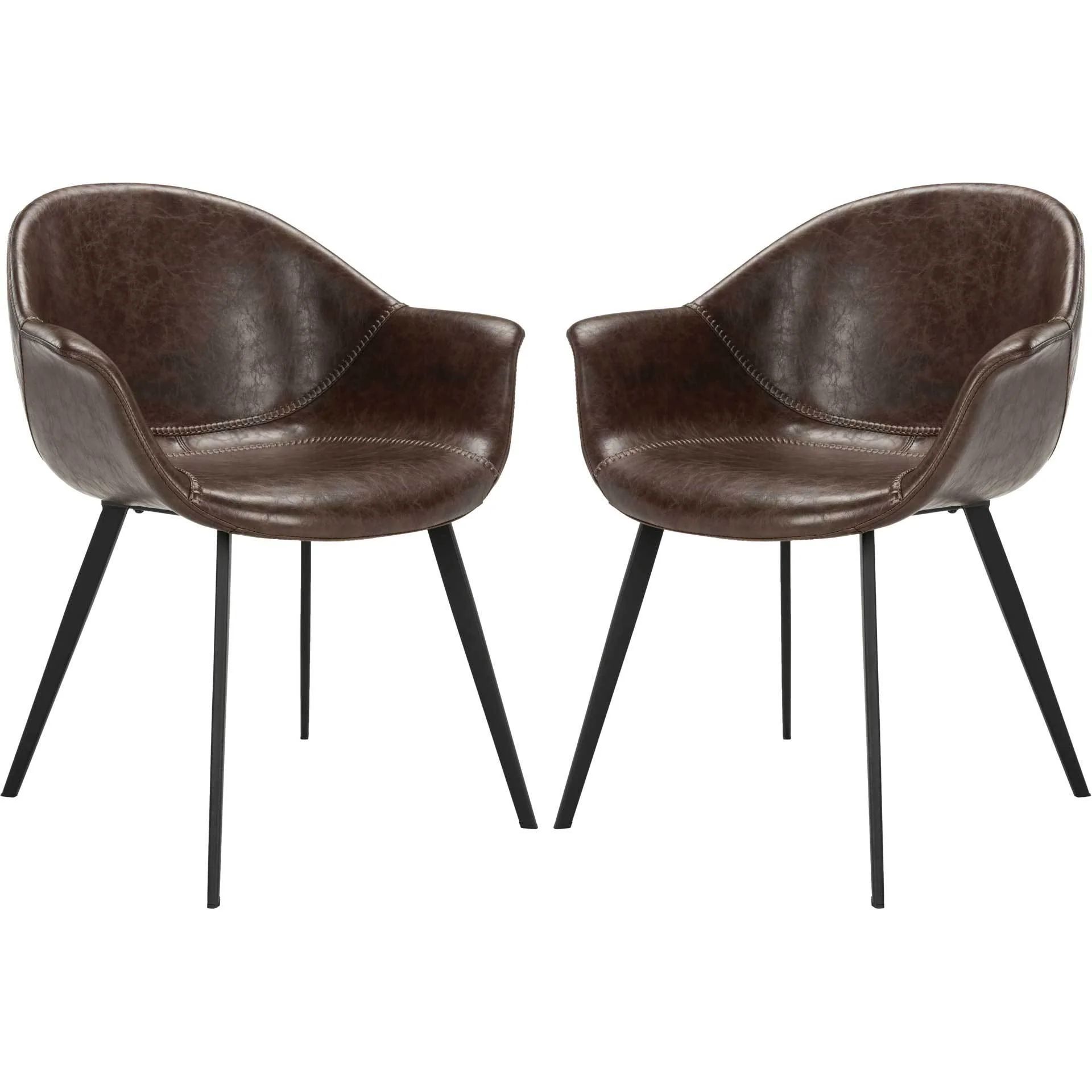 Duke Leather Tub Chair (Set of 2) - Image 2