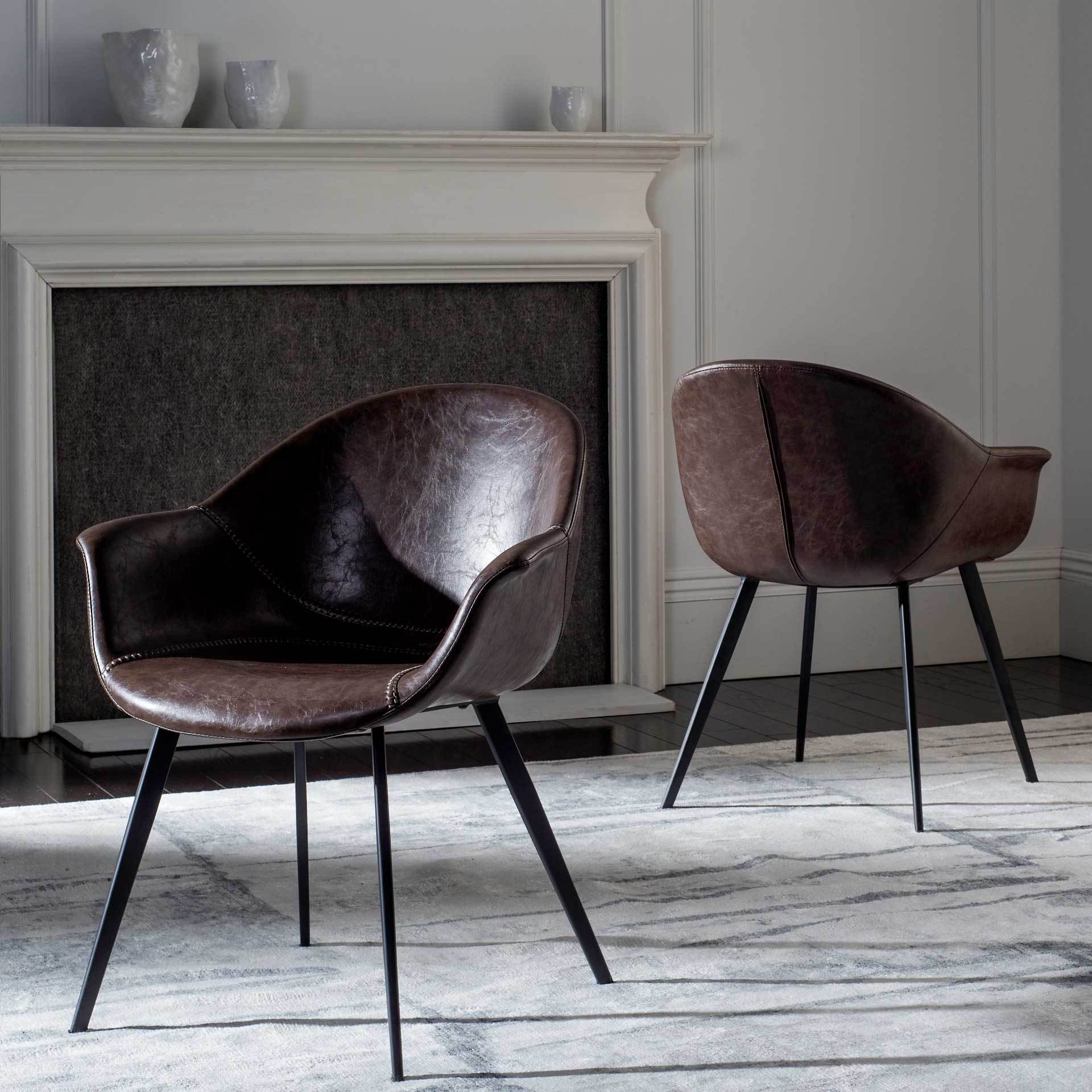 Duke Leather Tub Chair (Set of 2) - Image 7