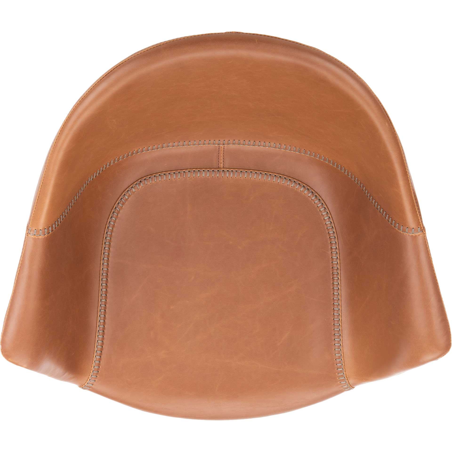 Duke Leather Tub Chair Light Brown/Black (Set of 2) - Image 7