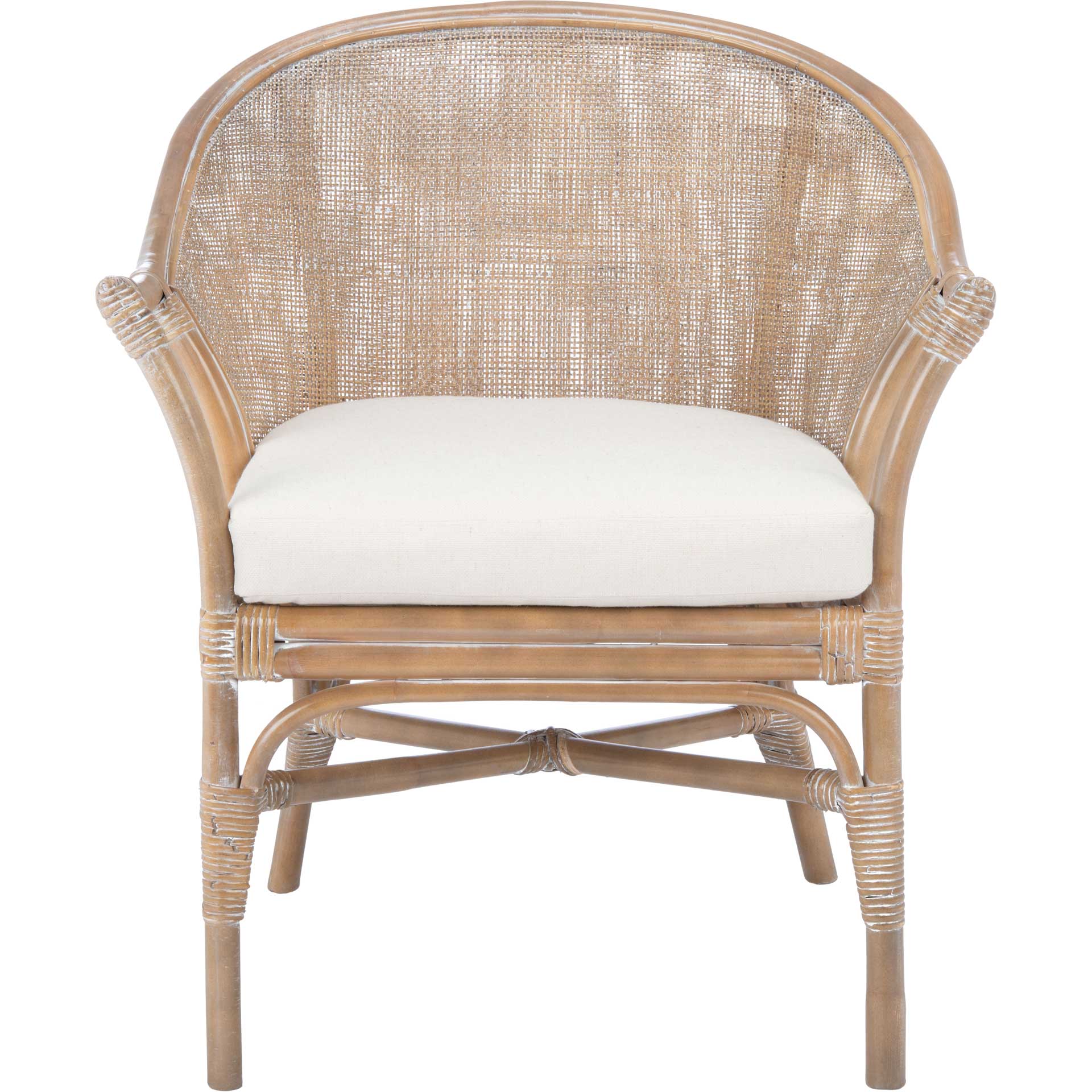 Dulcinea Rattan Accent Chair Gray White Wash - Image 2