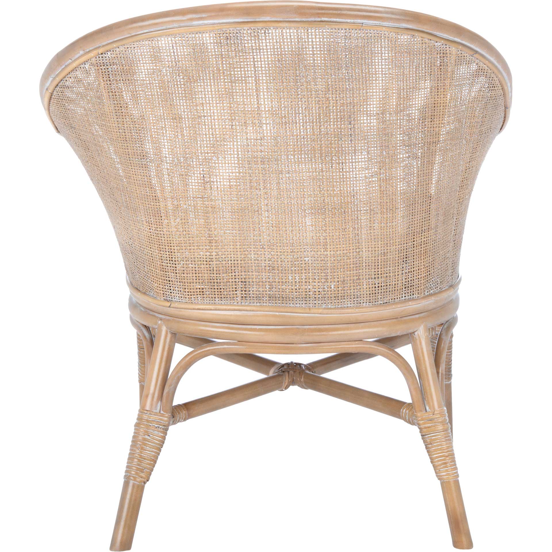 Dulcinea Rattan Accent Chair Gray White Wash - Image 4