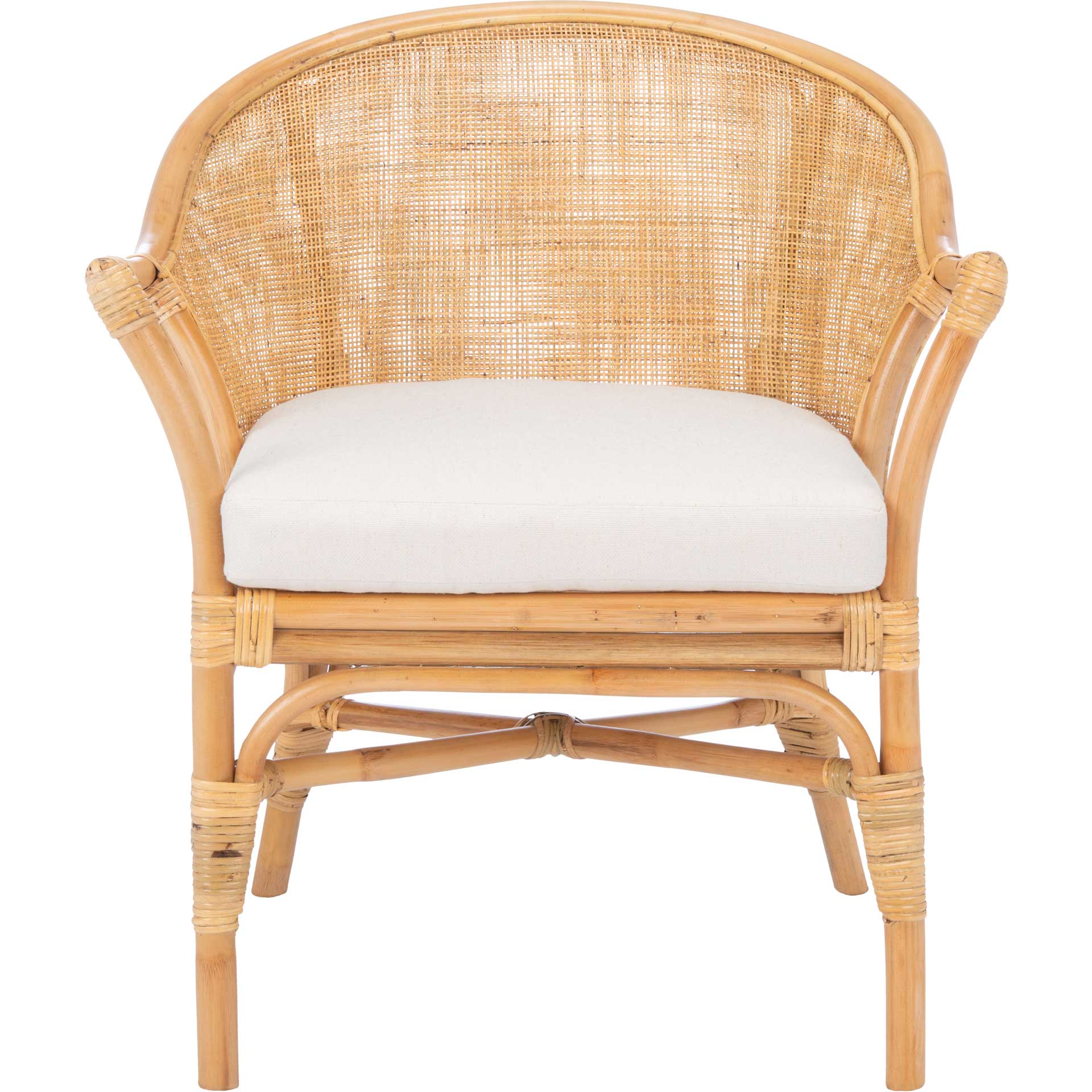 Dulcinea Rattan Accent Chair Natural/White - Image 2