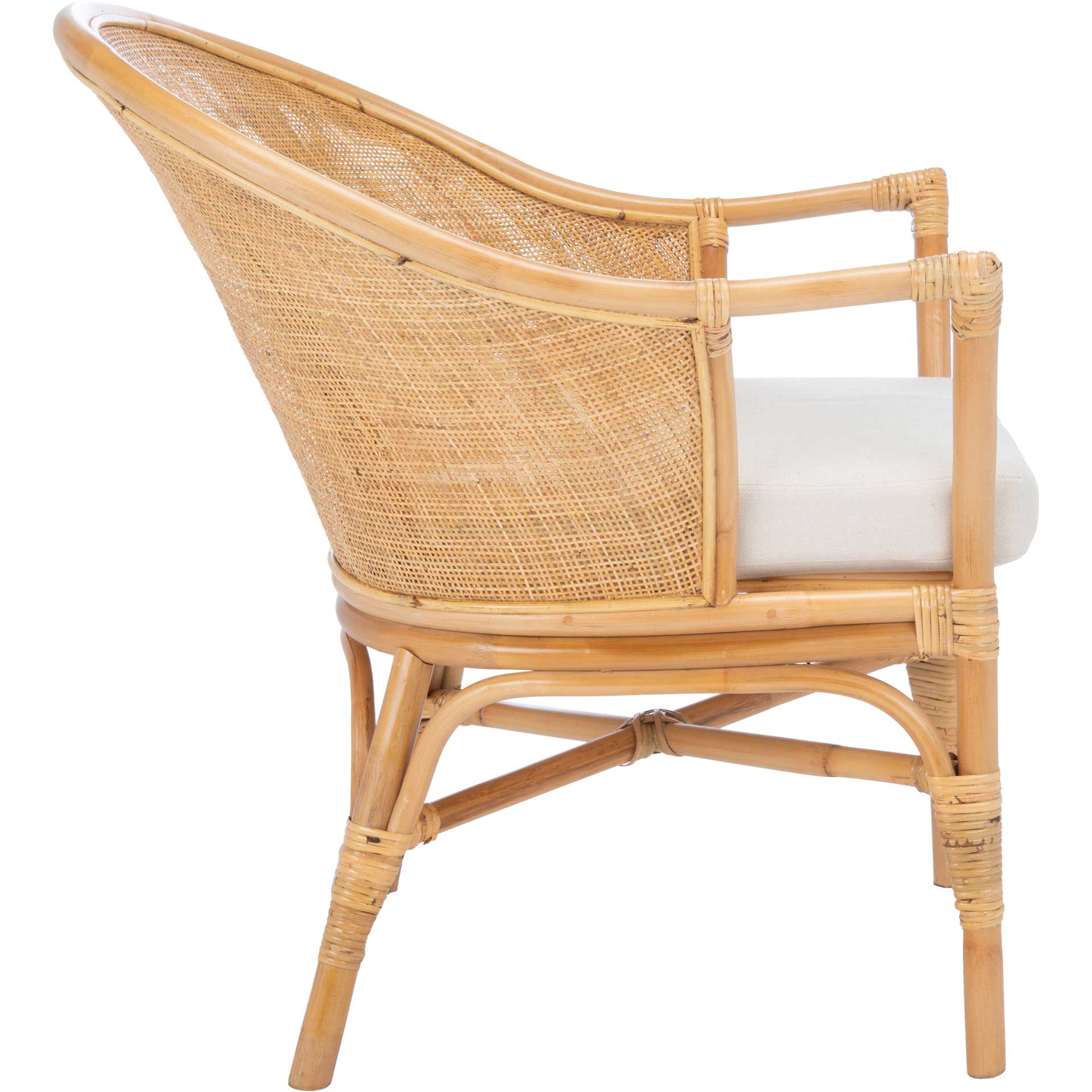 Dulcinea Rattan Accent Chair Natural/White - Image 3
