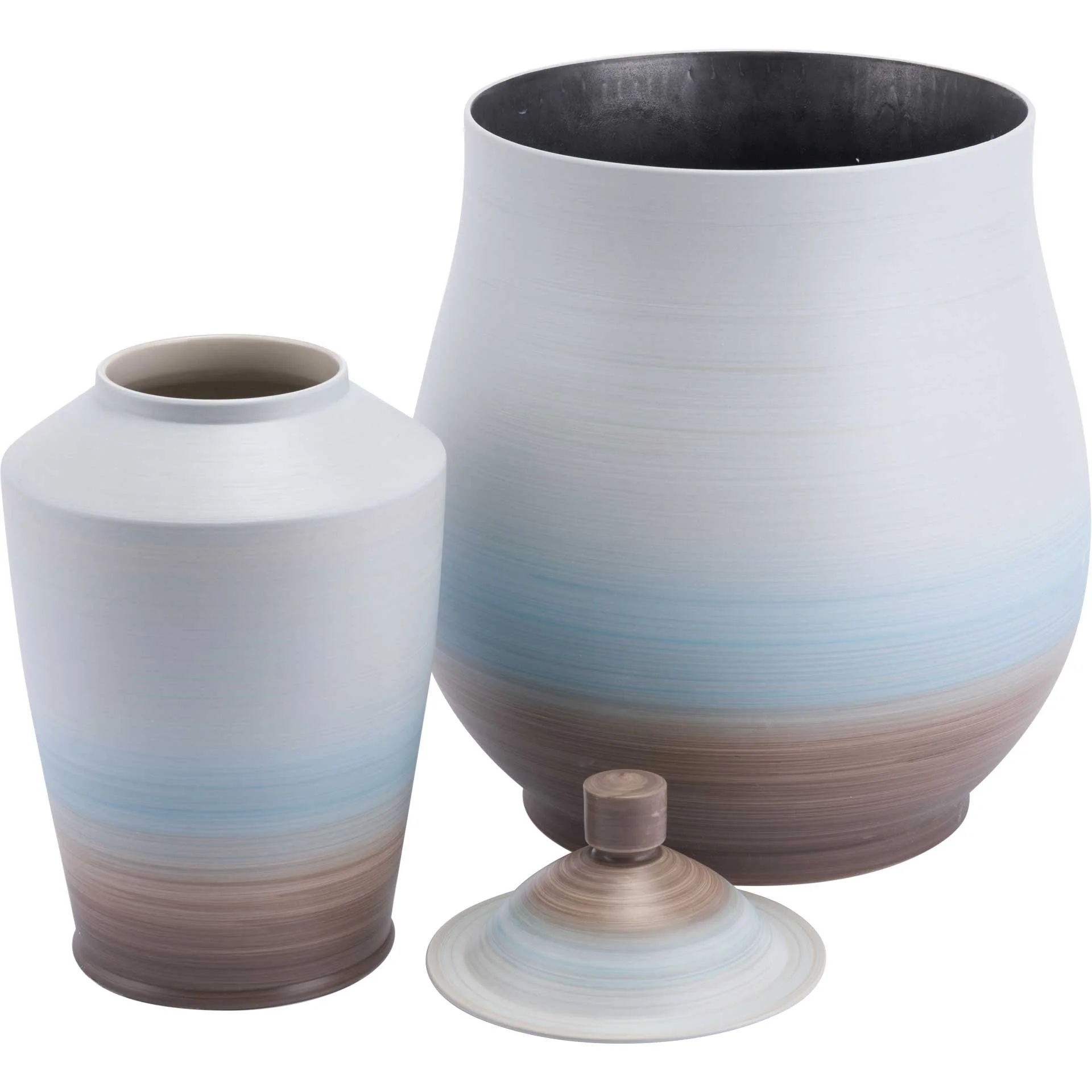 Dune Jar/Vase Light Blue/Brown - Image 2