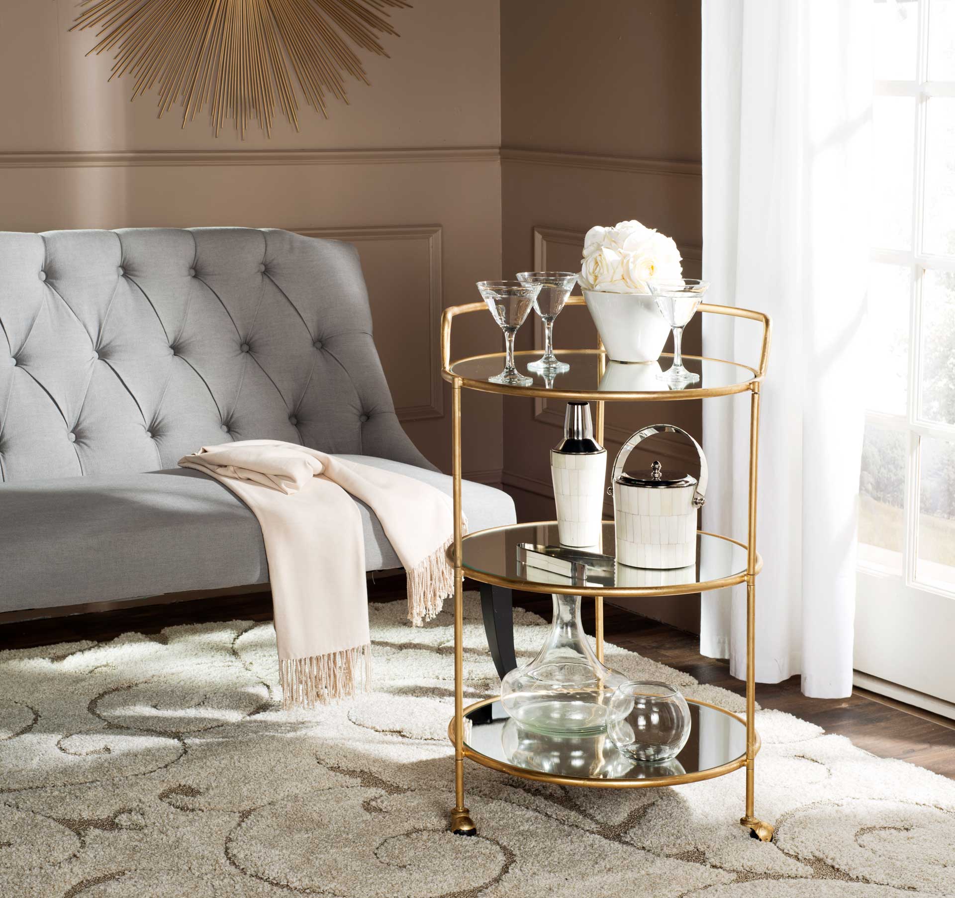 Dungeon Bar Cart Gold - Image 4