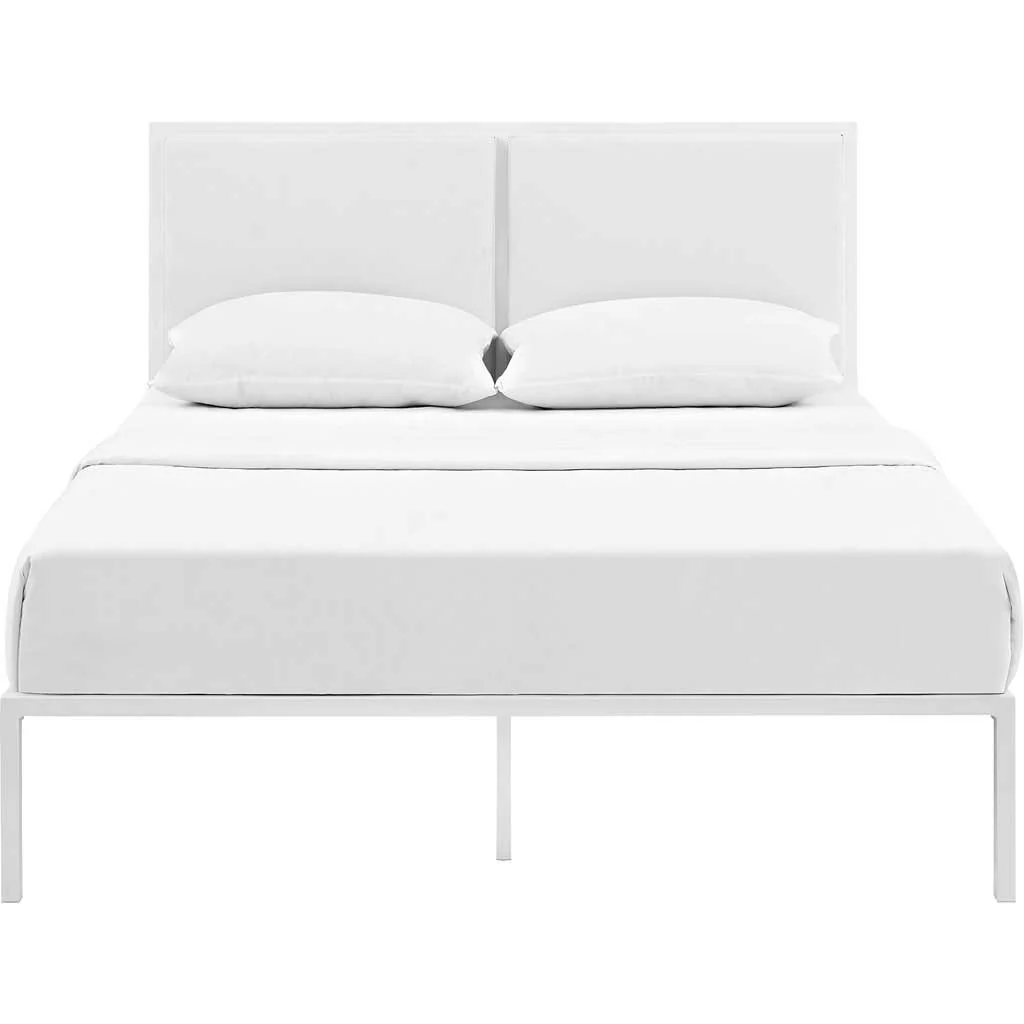 Dunlow Vinyl Bed White - Image 3