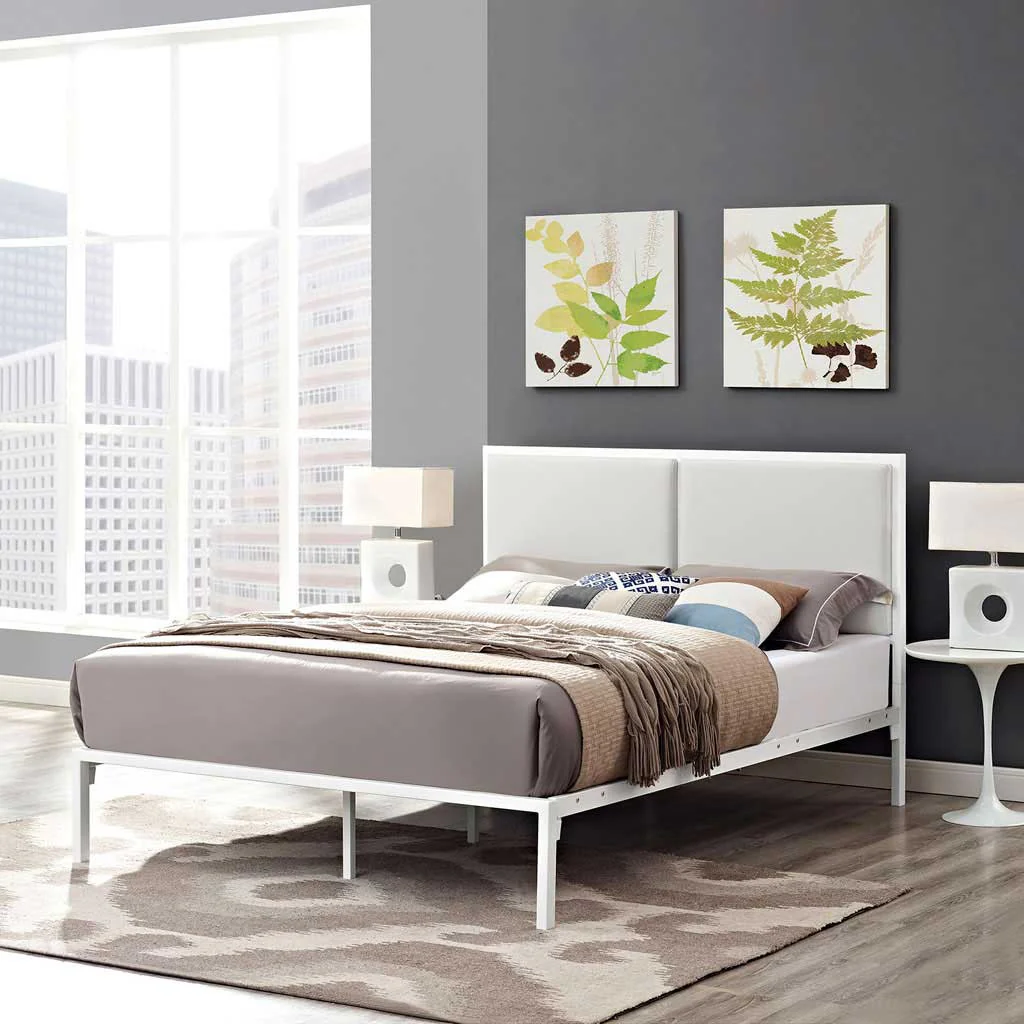Dunlow Vinyl Bed White - Image 5