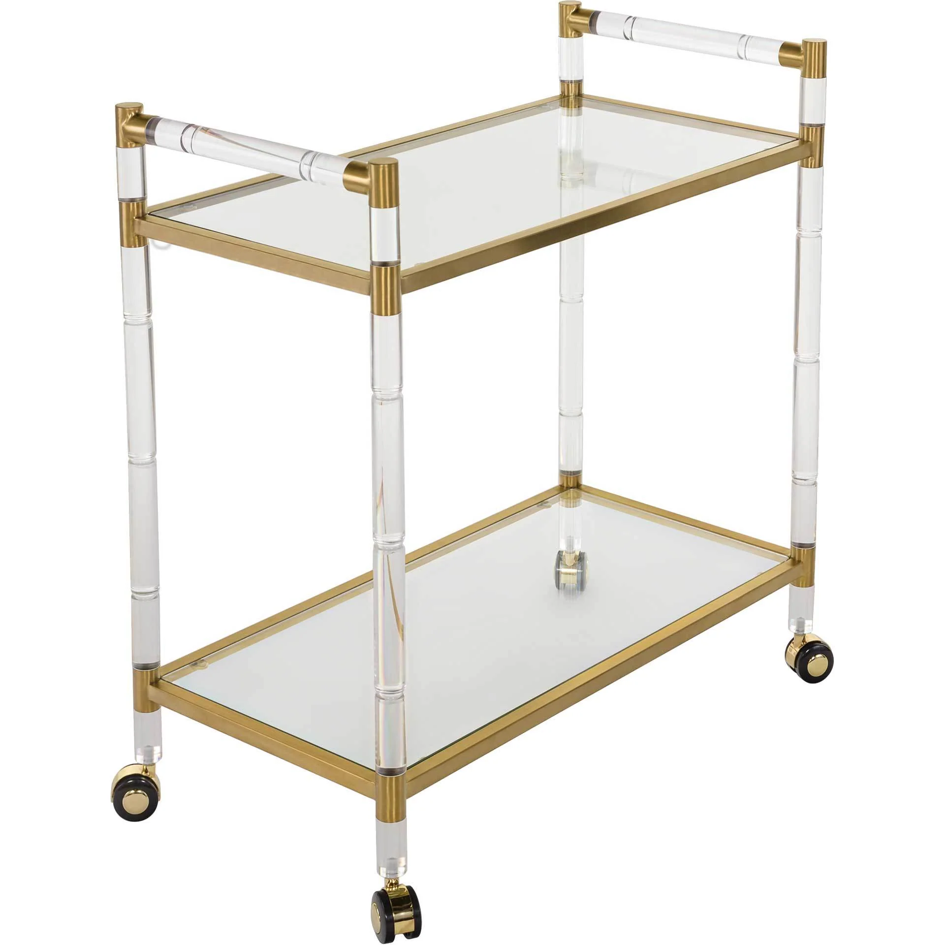 Dustin Bar Trolley Clear/Brass - Image 2
