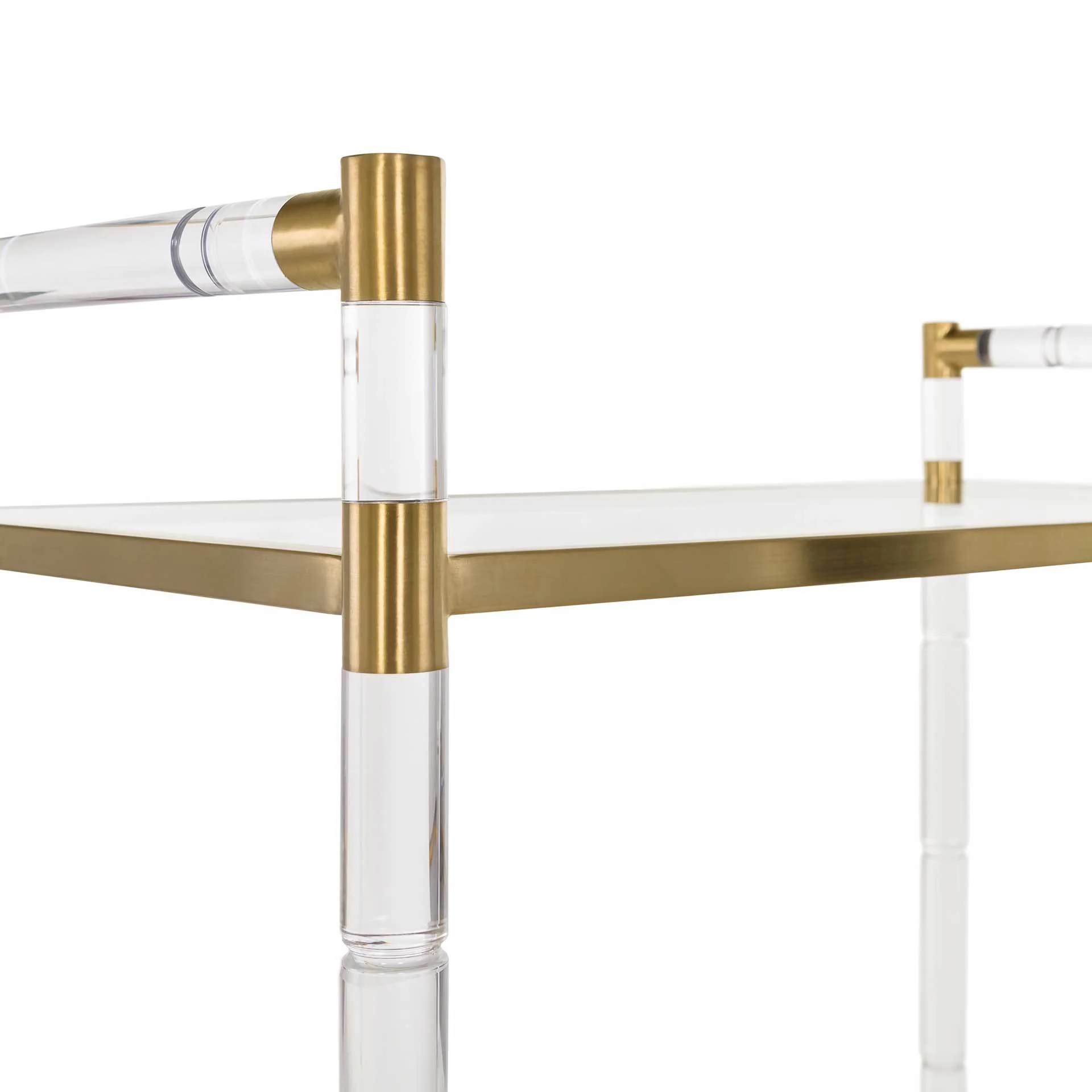 Dustin Bar Trolley Clear/Brass - Image 3