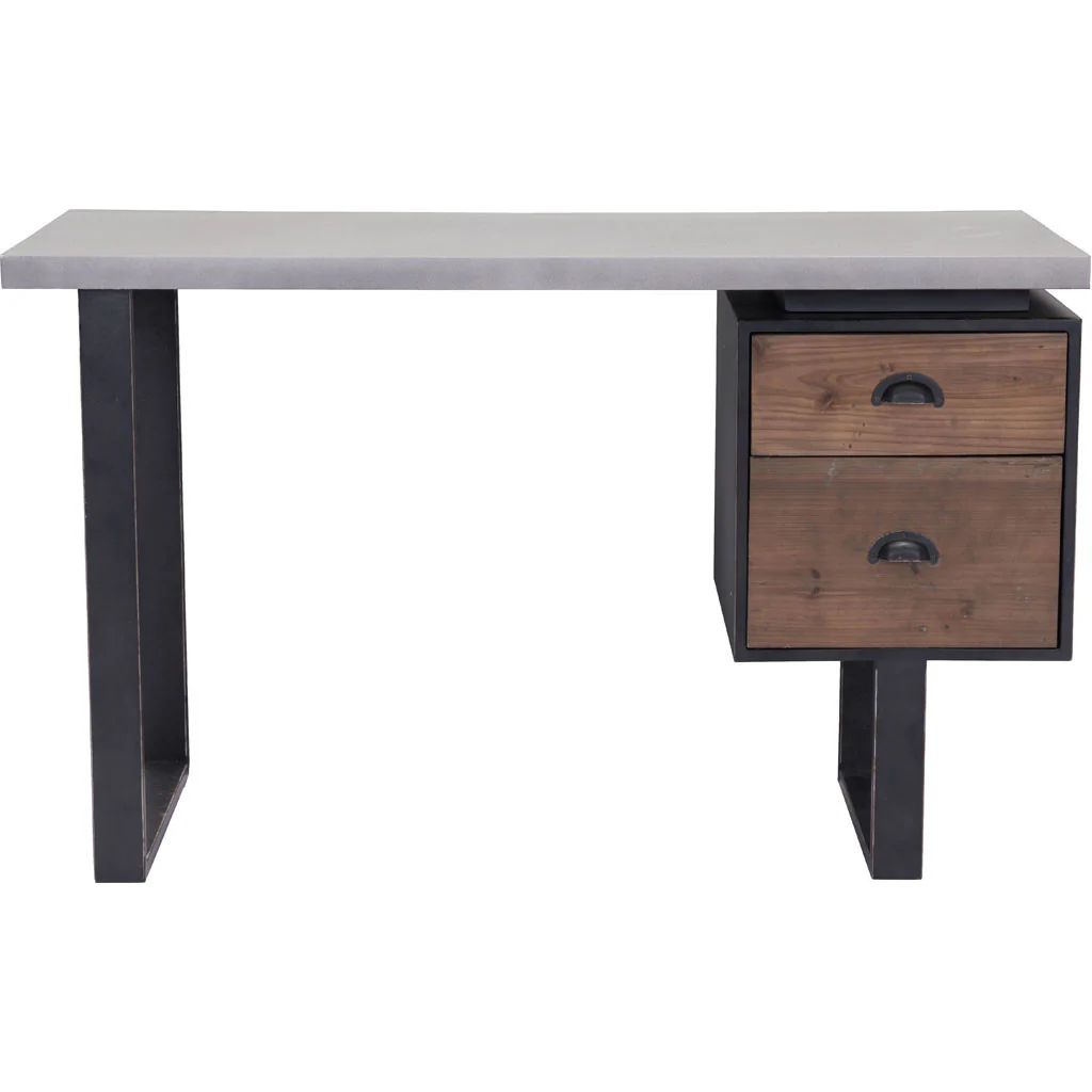 Dutch Desk Old Fir & Metal - Image 3