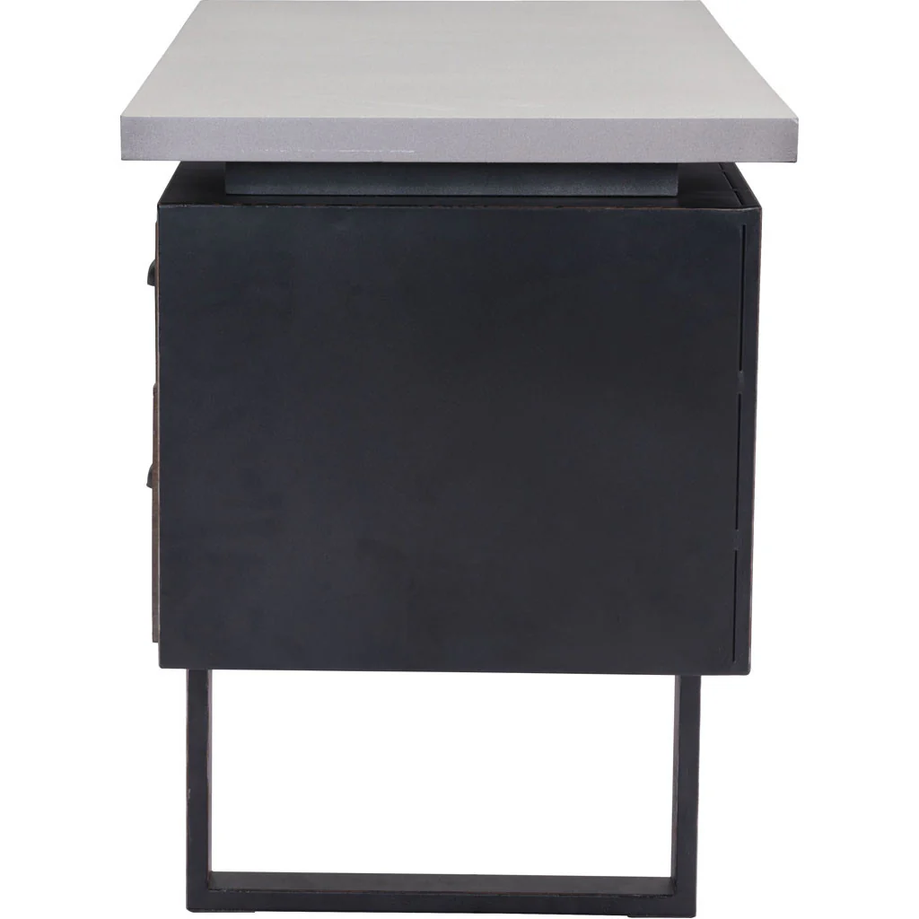 Dutch Desk Old Fir & Metal - Image 5