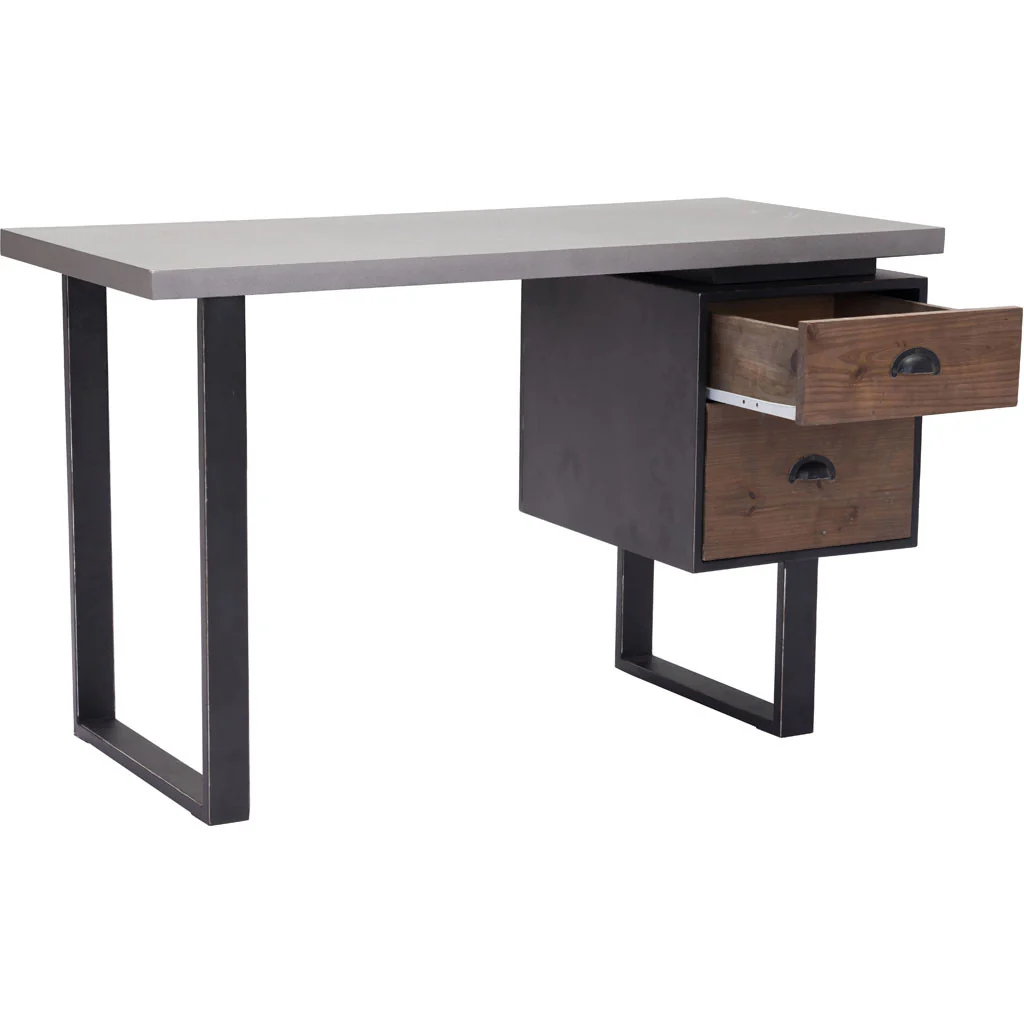 Dutch Desk Old Fir & Metal - Image 6