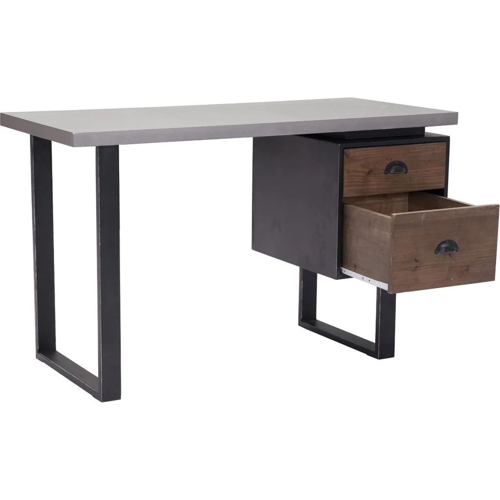 Dutch Desk Old Fir & Metal - Image 7