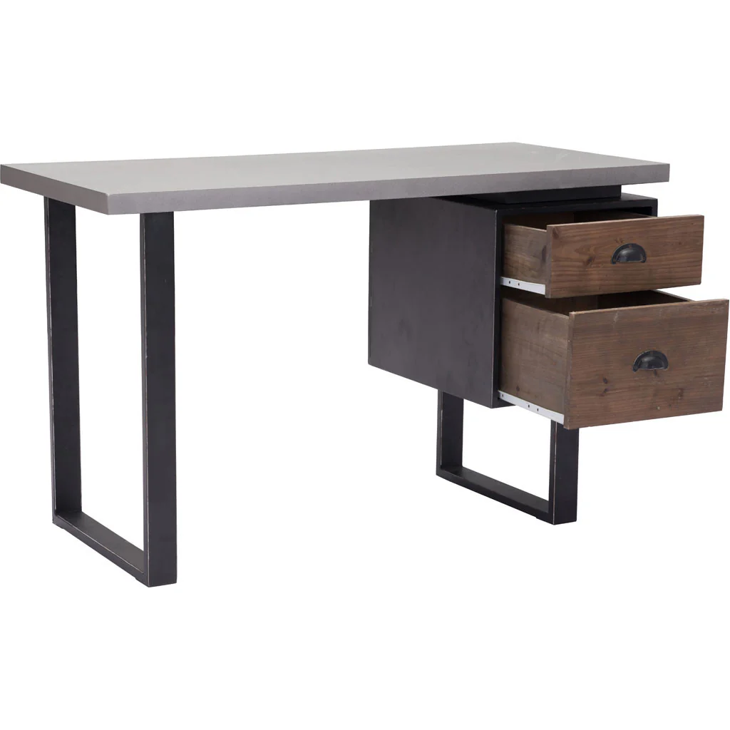 Dutch Desk Old Fir & Metal - Image 8