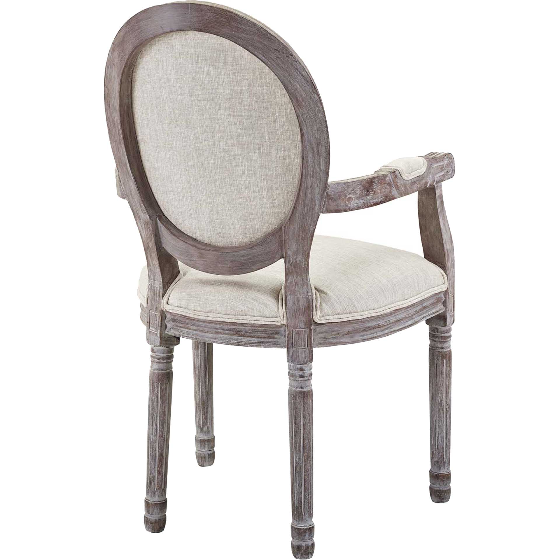 Eagle Upholstered Fabric Dining Armchair Beige - Image 3