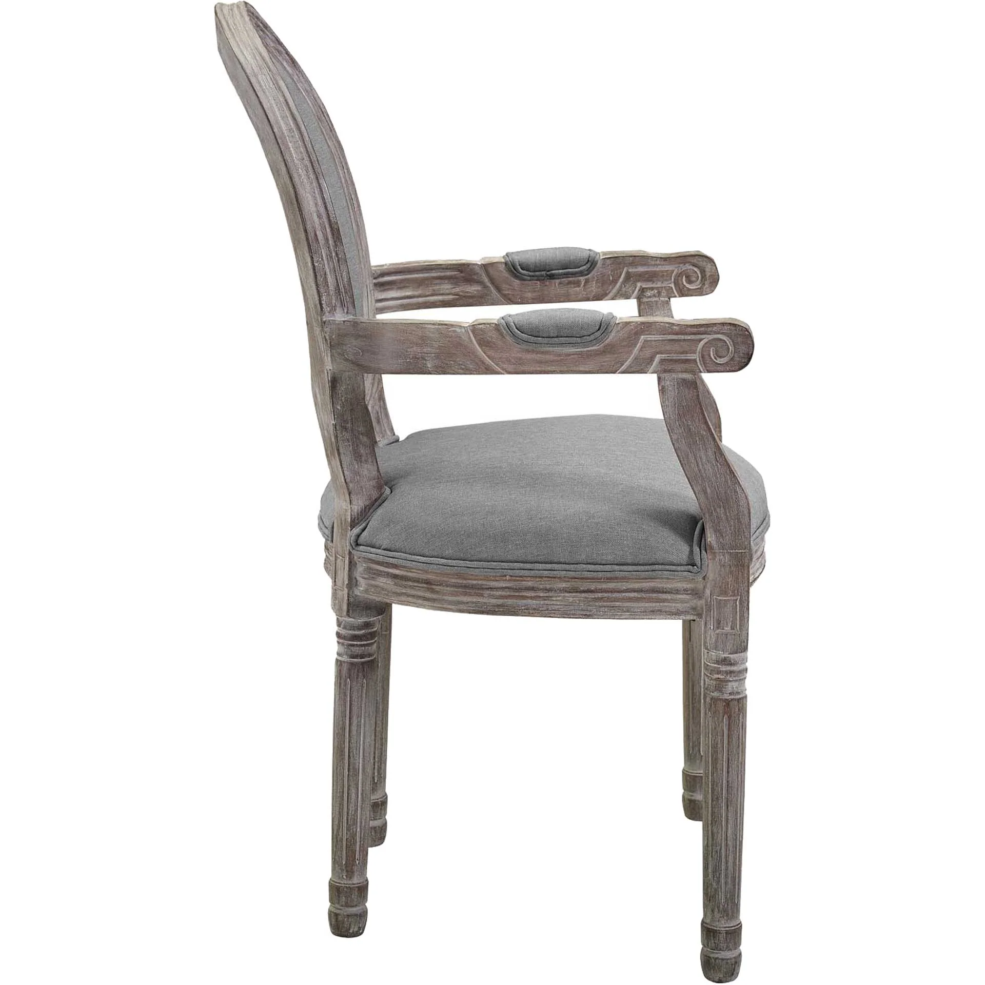 Eagle Upholstered Fabric Dining Armchair Light Gray - Image 2
