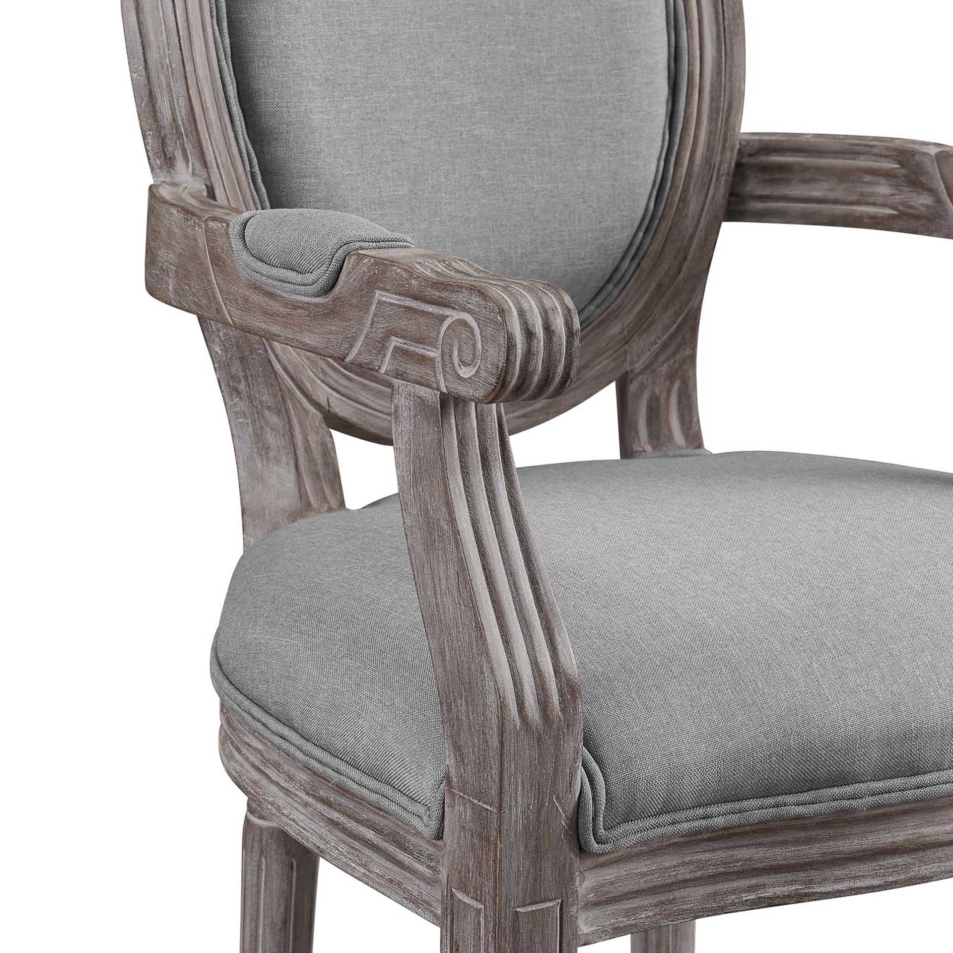Eagle Upholstered Fabric Dining Armchair Light Gray - Image 4