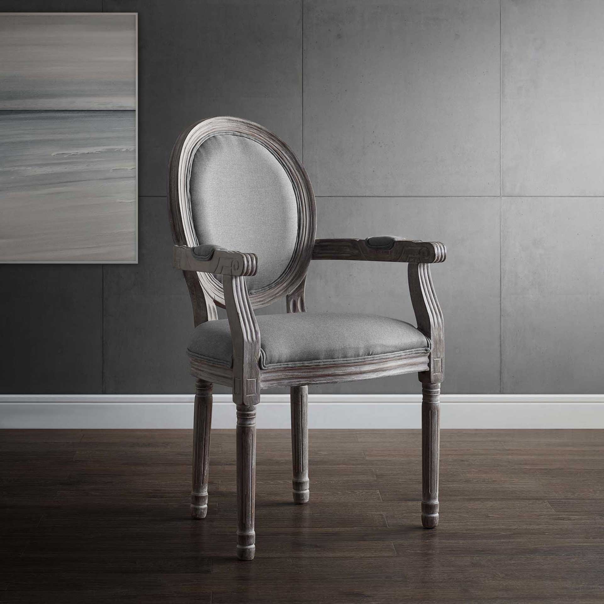 Eagle Upholstered Fabric Dining Armchair Light Gray - Image 5