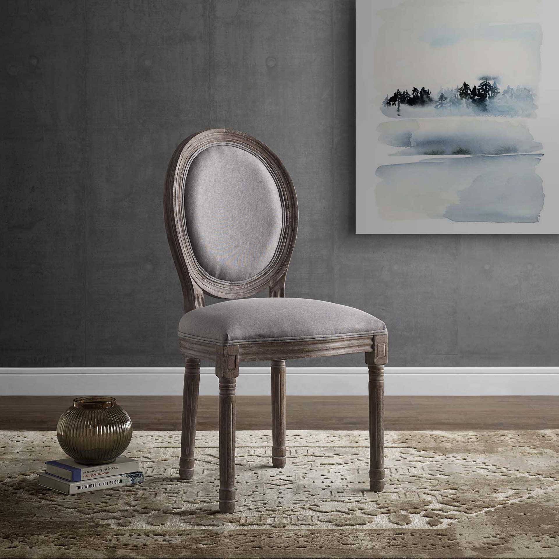 Eagle Upholstered Fabric Dining Side Chair Light Gray - Image 5
