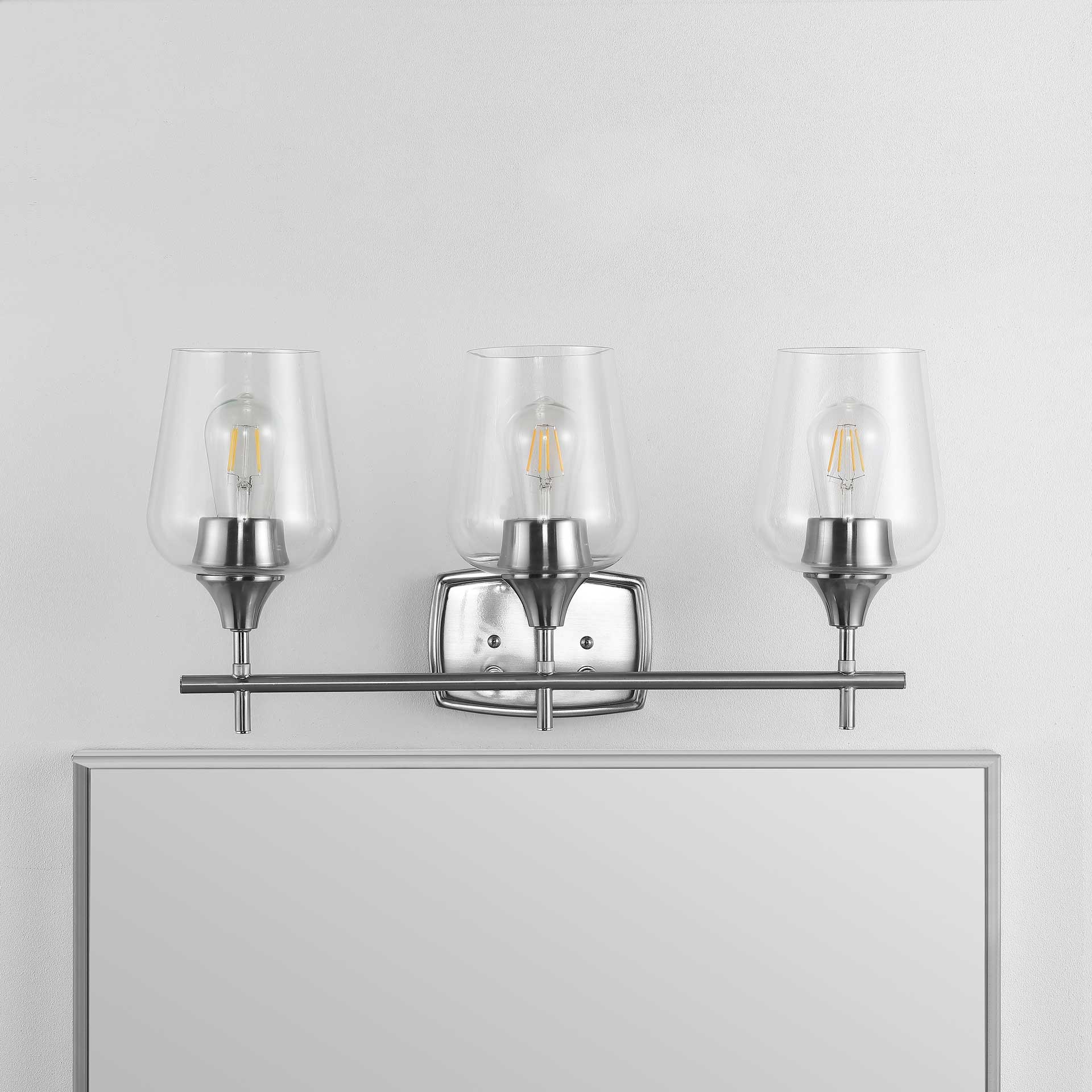 Eason Wall Sconce Nickel/Clear - Image 3